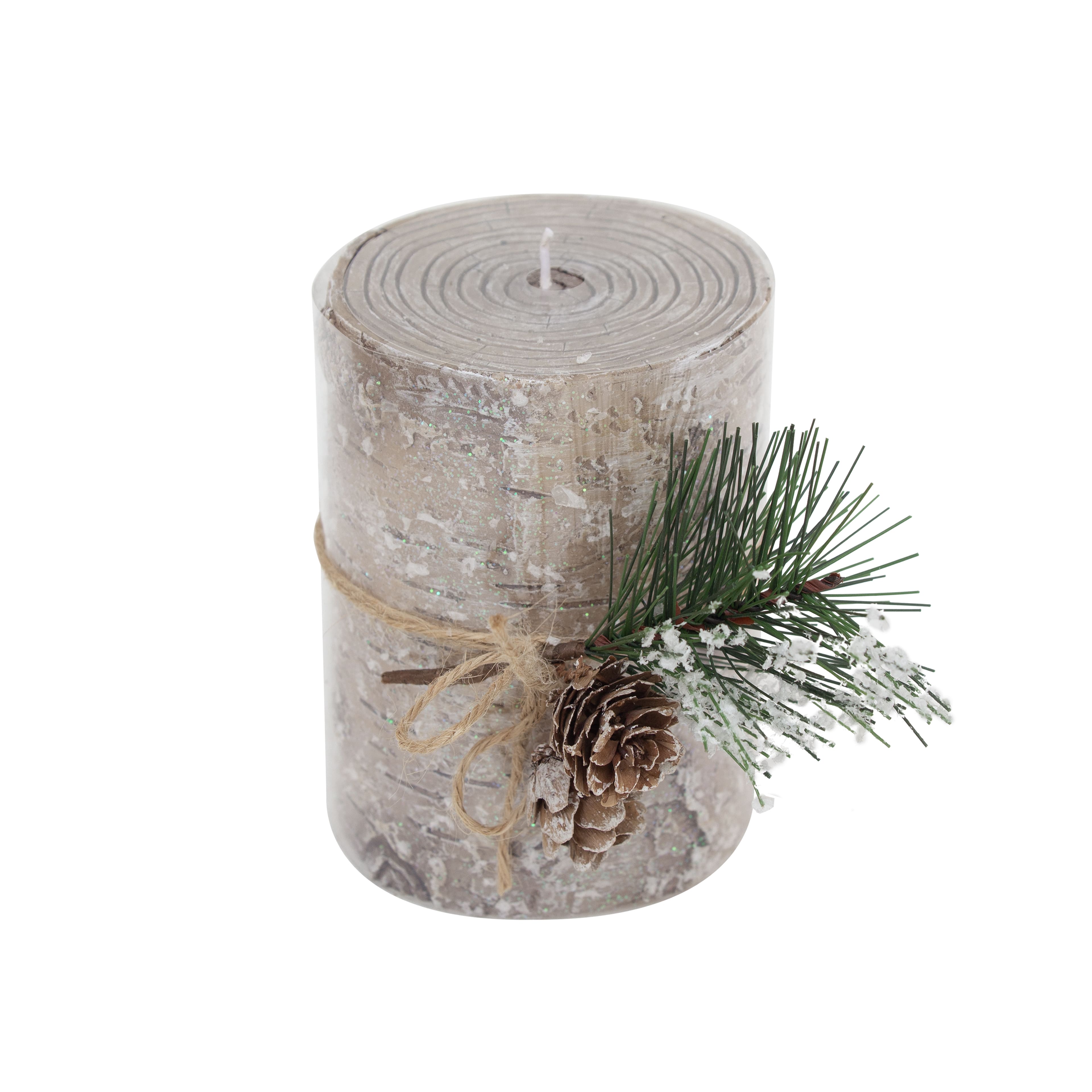 Faux Birch Pillar Candle by Ashland&#xAE;