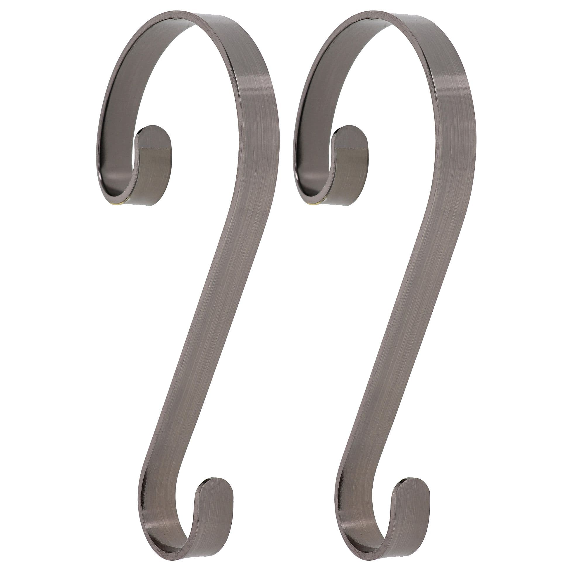 Haute Decor Stocking Scroll® Brushed Nickel Stocking Holders