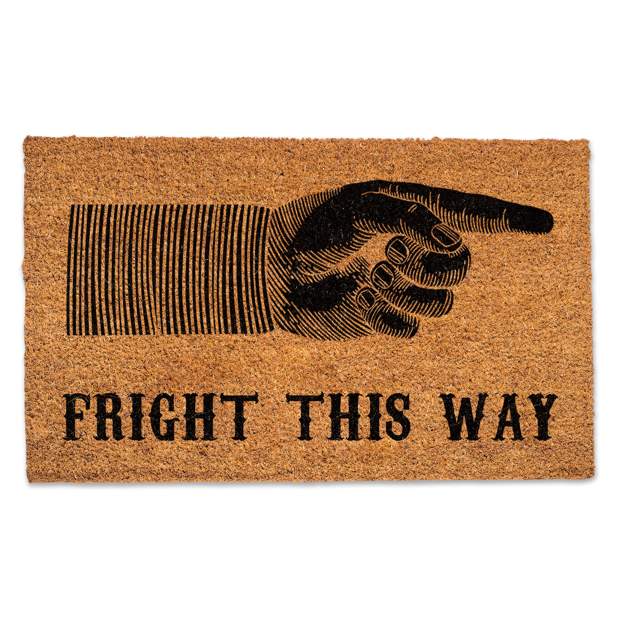 Fright This Way Door Mat