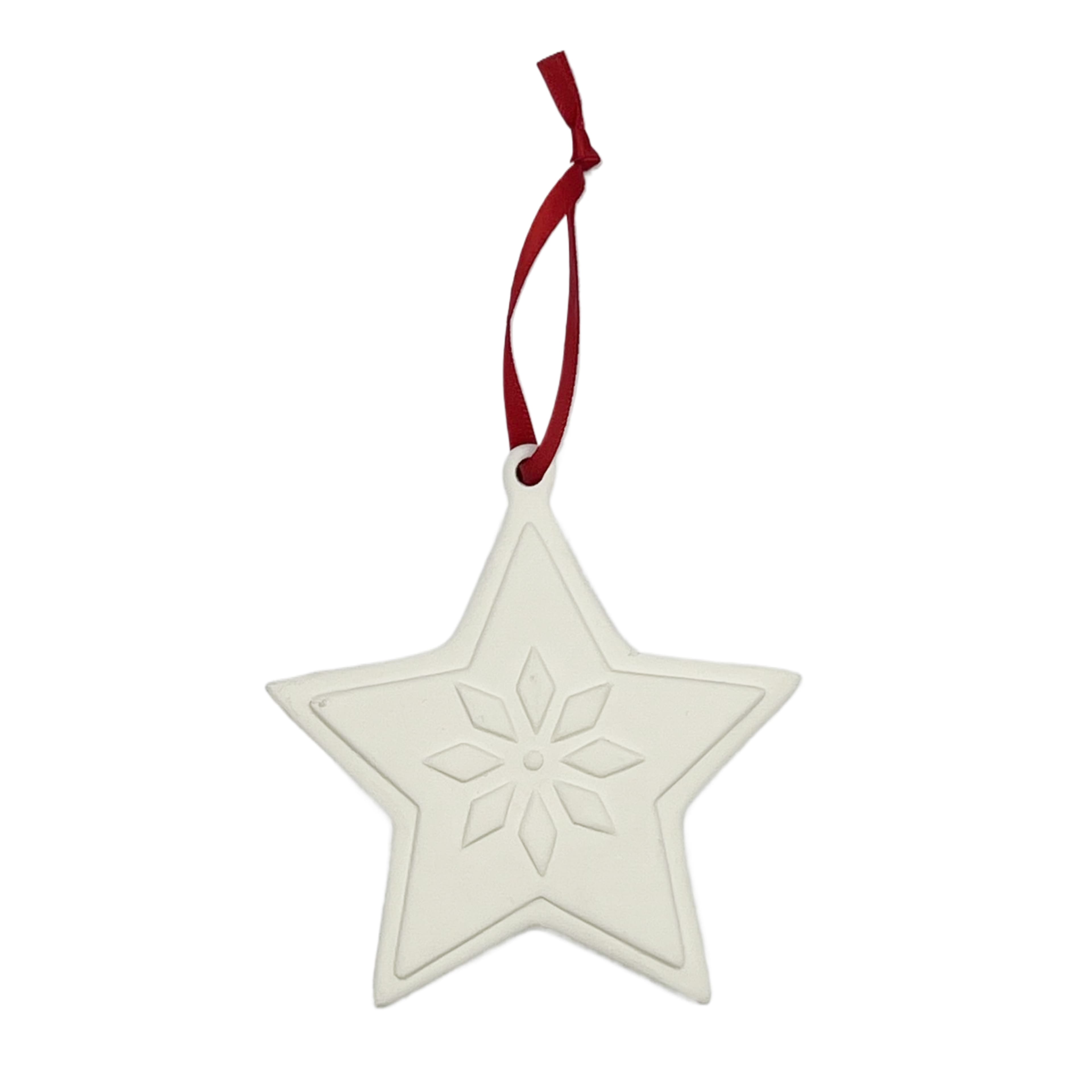 4&#x22; DIY Ceramic Snowflake Star Ornament by Make Market&#xAE;