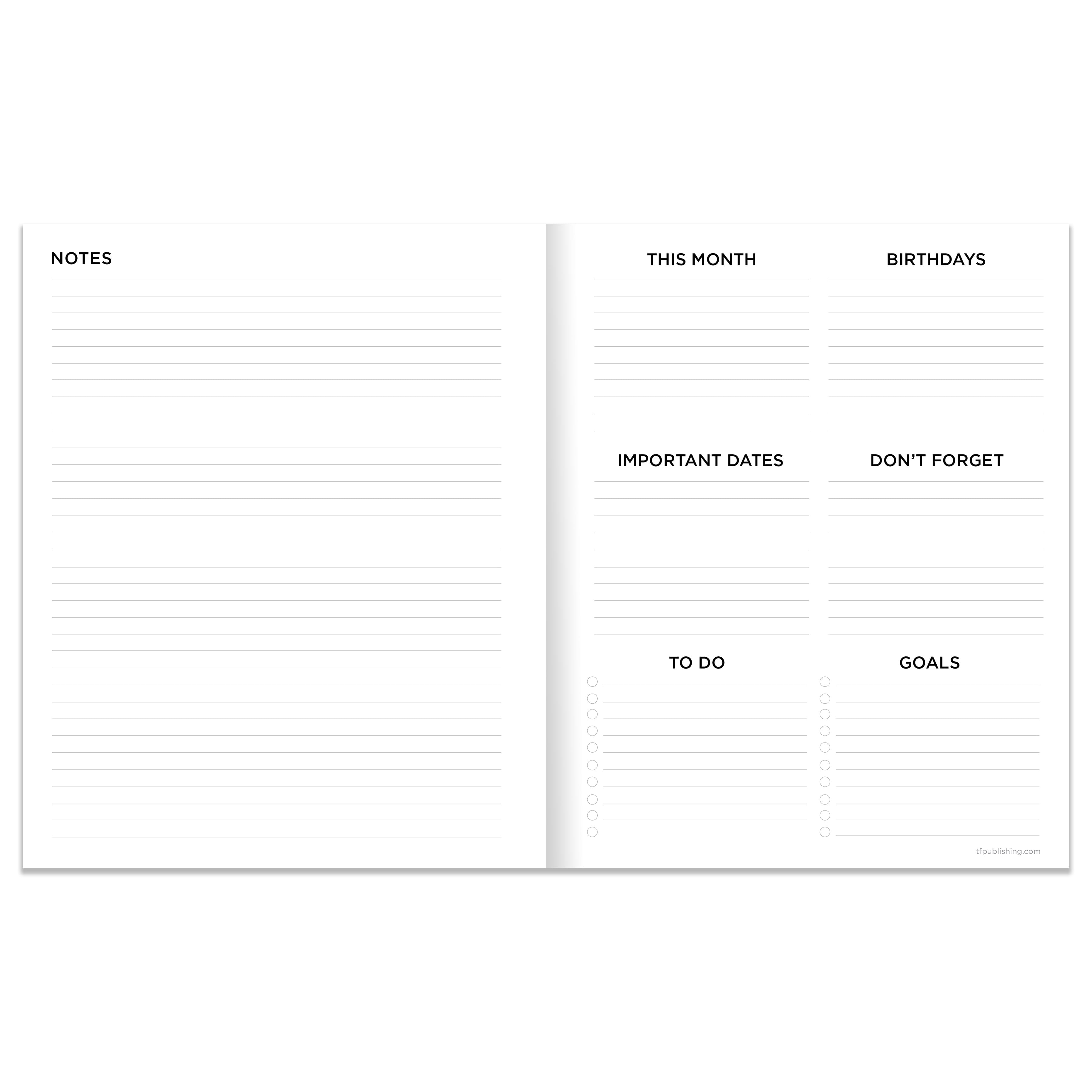 TF Publishing 2025-2026 Magic Mushroom Medium Monthly Planner