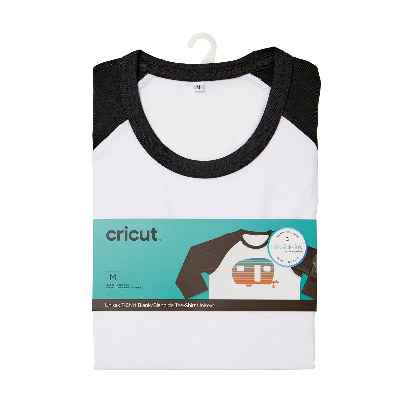 Cricut&#xAE; Unisex Adult Raglan Sleeve T-Shirt Blank