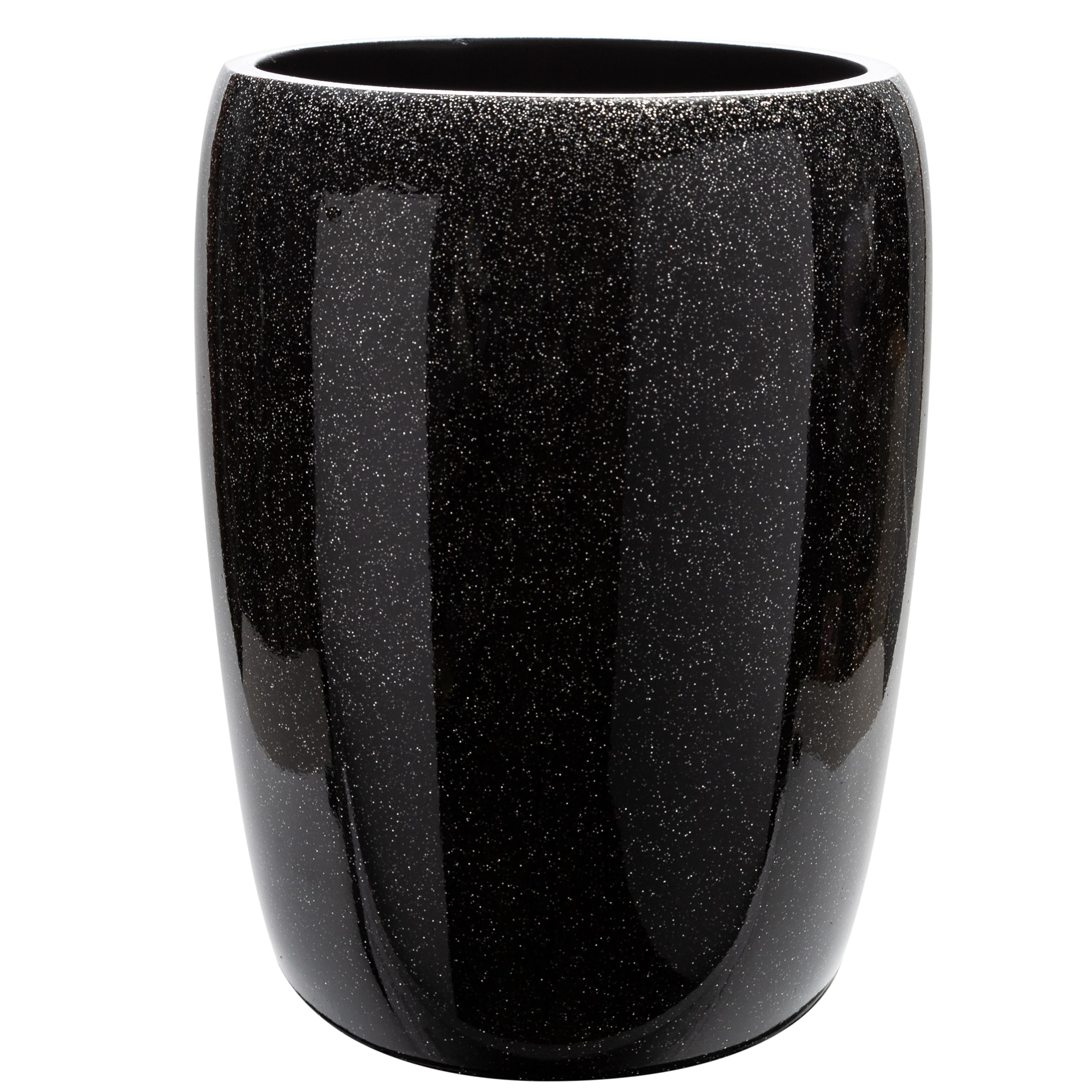 Elle Décor Eclat Black Glitter Waste Bin