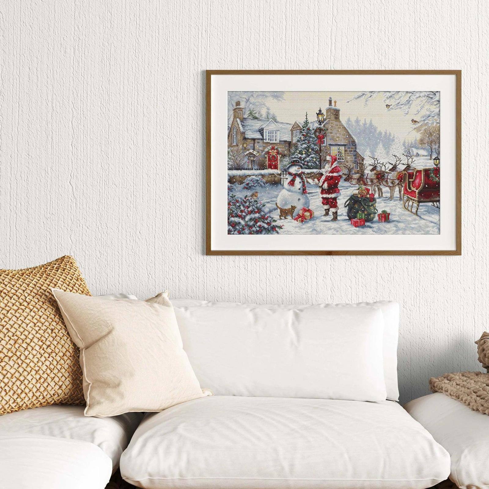 Luca-S Santa's Cottage Counted Cross Stitch Kit