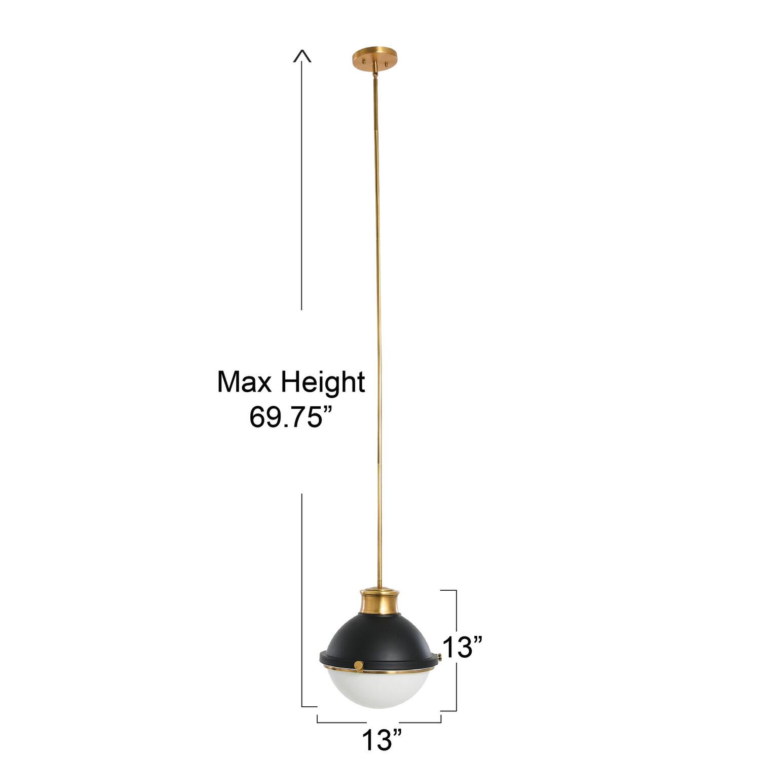 Robert Stevenson Lighting Cameron Two-Tone Metal &#x26; Frosted Glass Ceiling Light