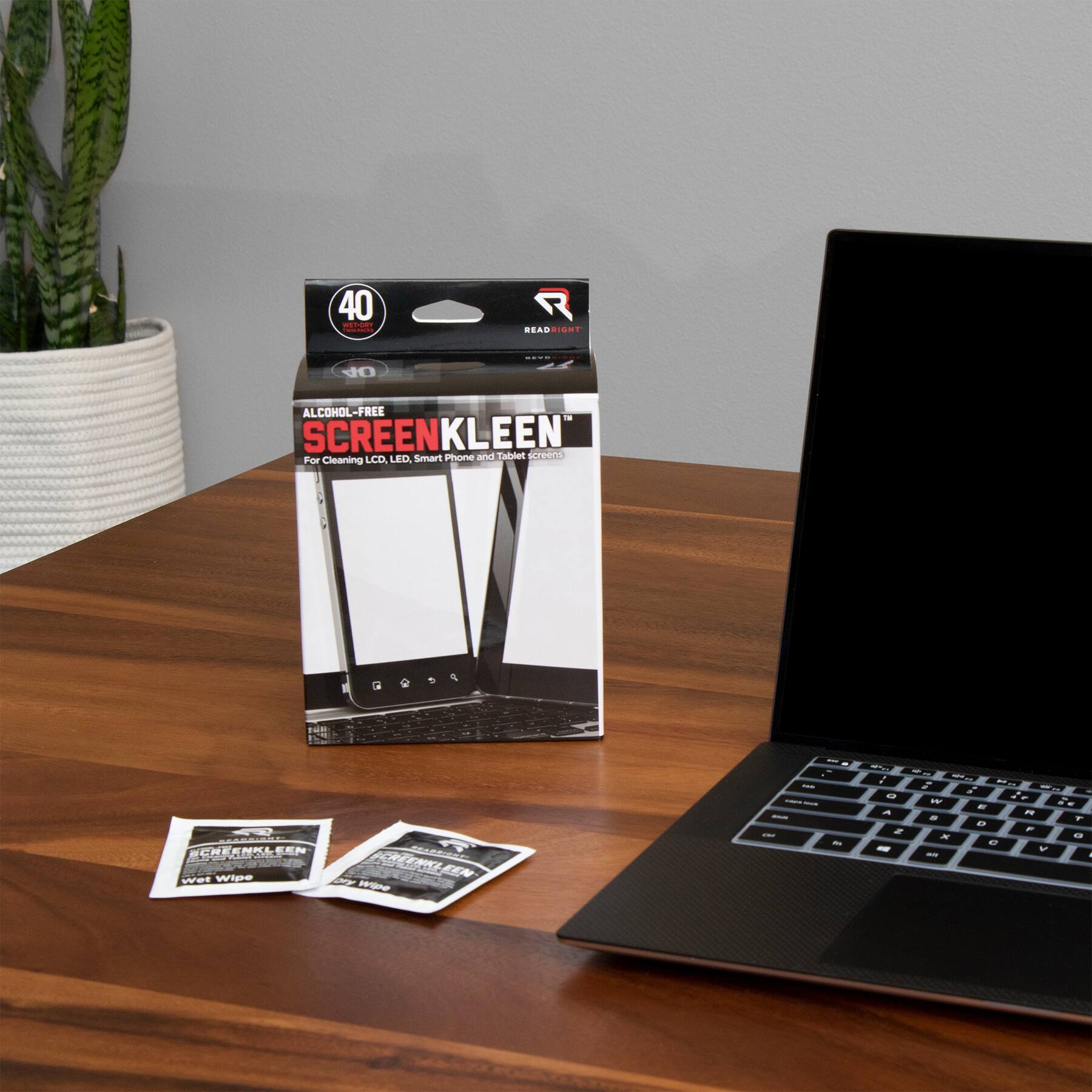 Read Right® Screen Kleen™ 40 Pack Cleaning Wipes