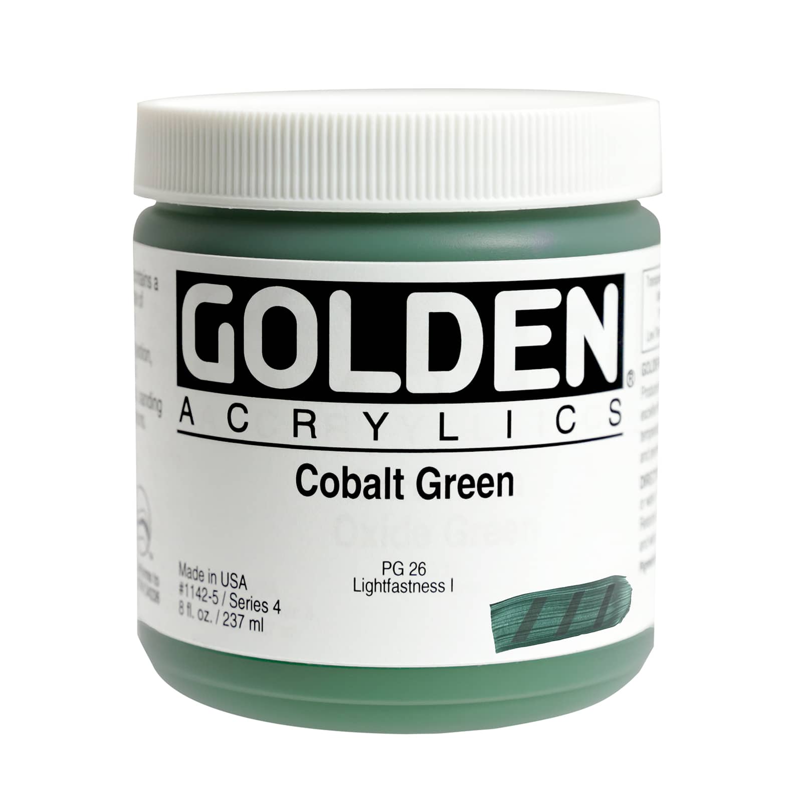 Golden Heavy Body Acrylic Paint, 8 oz in Cobalt Green