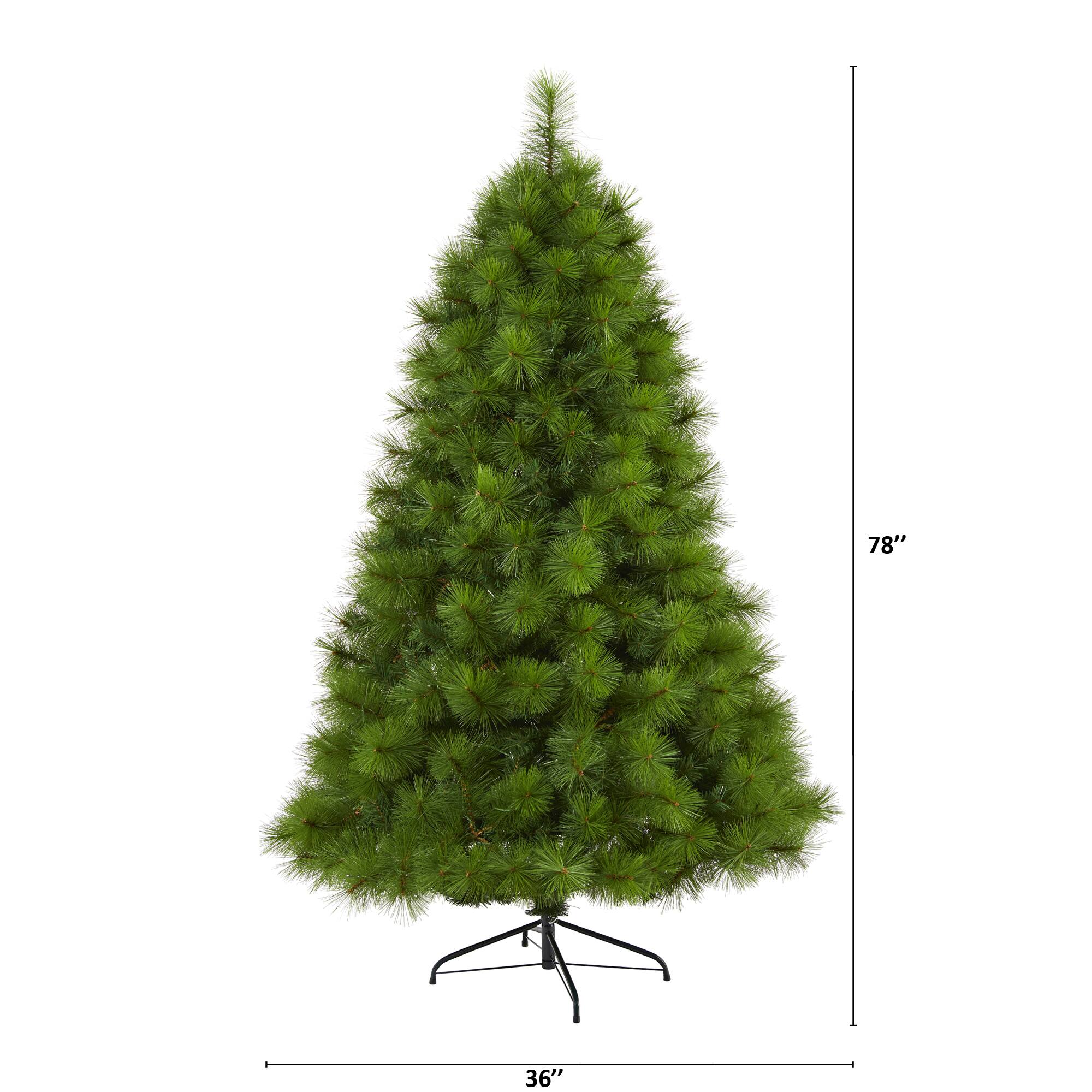 6.5ft. Pre-Lit Green Scotch Pine Artificial Christmas Tree with Clear LED Lights