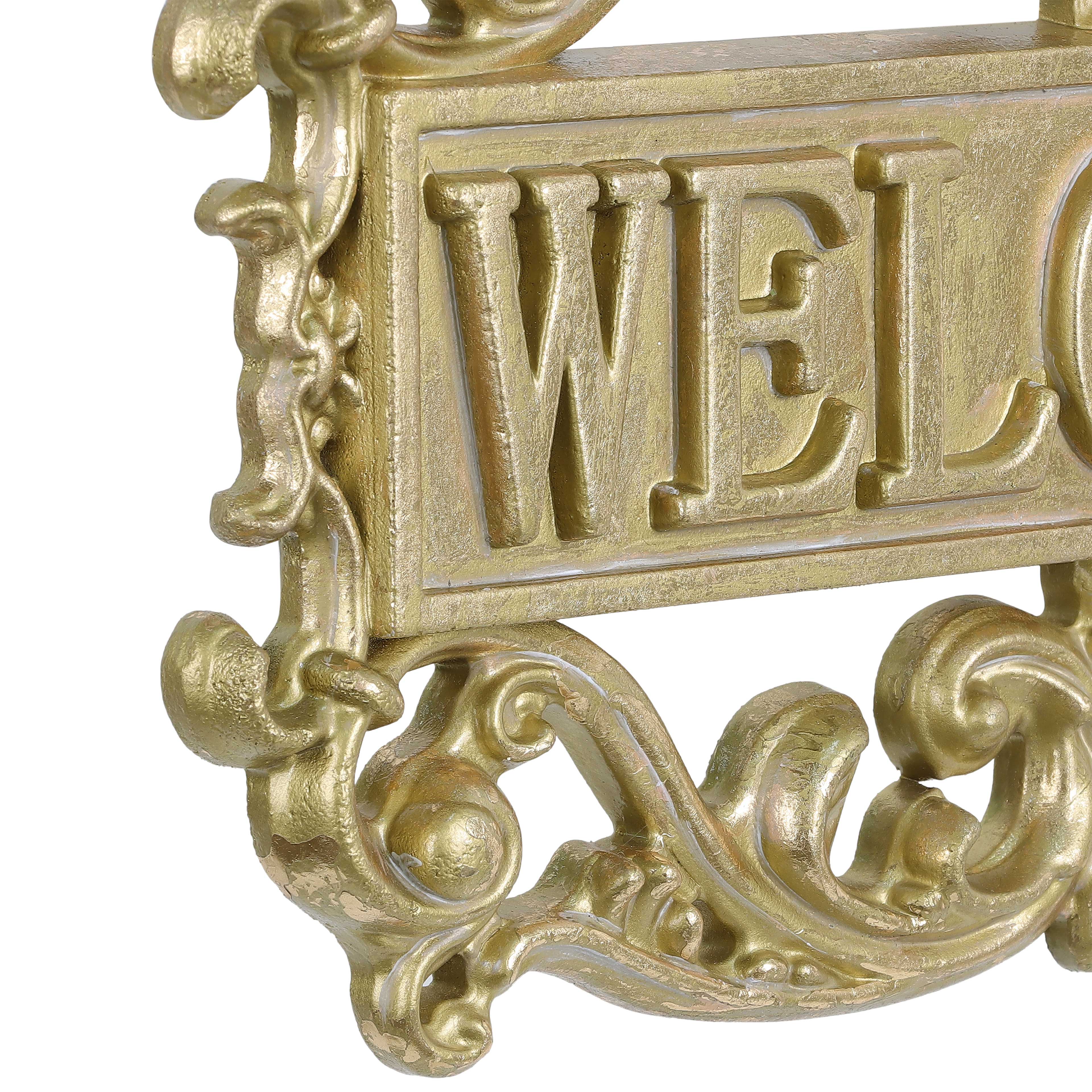 15&#x22; Gold Welcome Sign Wall D&#xE9;cor by Ashland&#xAE;