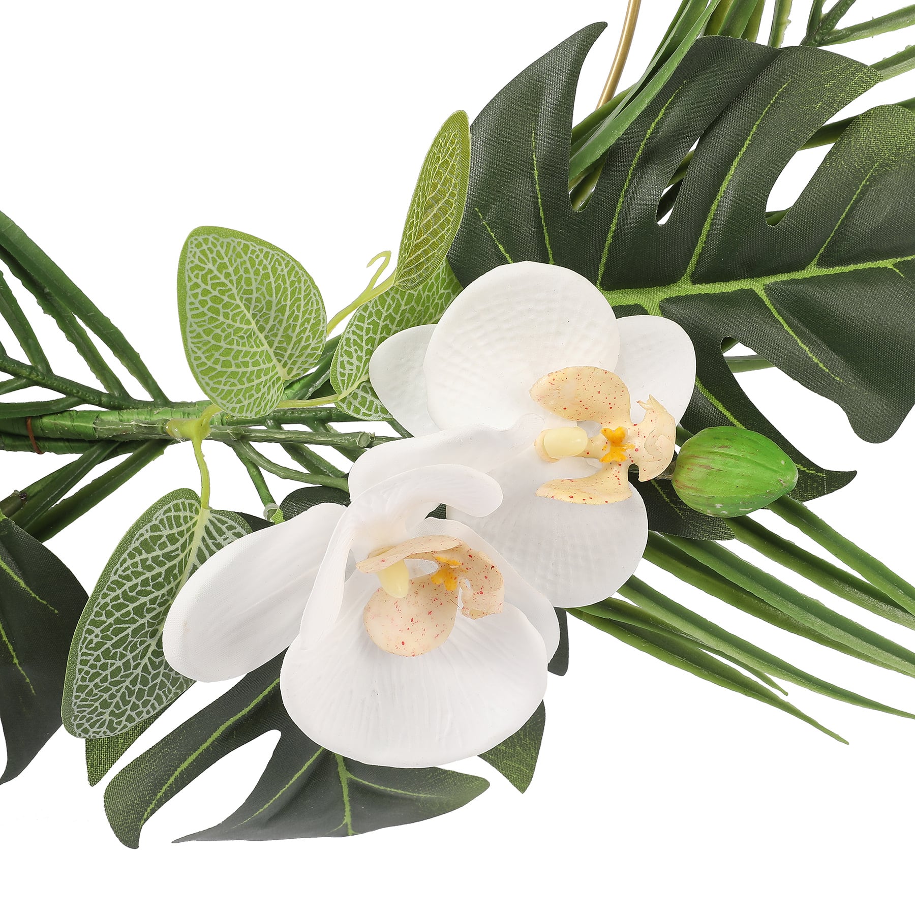 14&#x22; White Orchid &#x26; Palm Mix Mini Wreath by Ashland&#xAE;