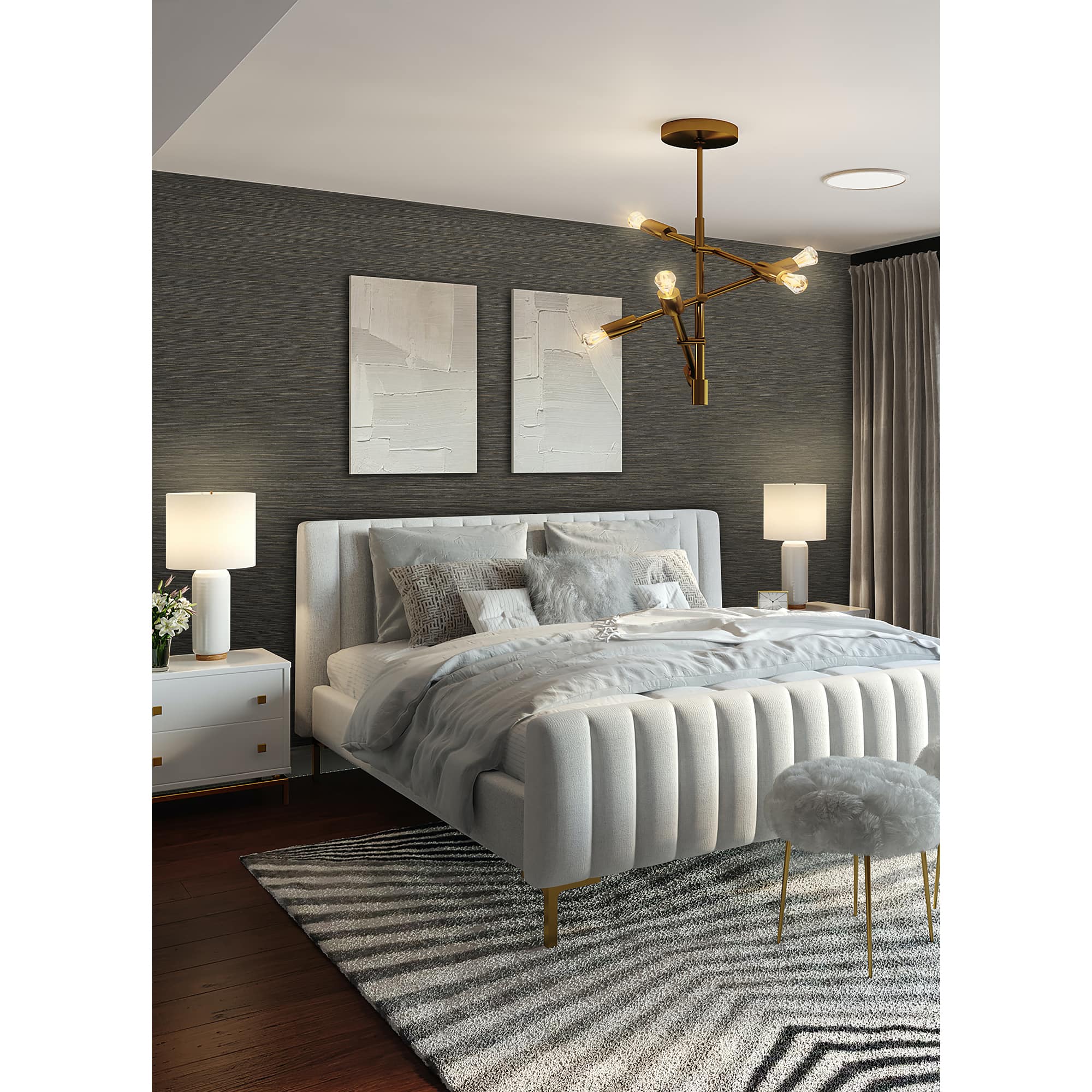 RoomMates Dimensional Grasscloth Peel & Stick Wallpaper