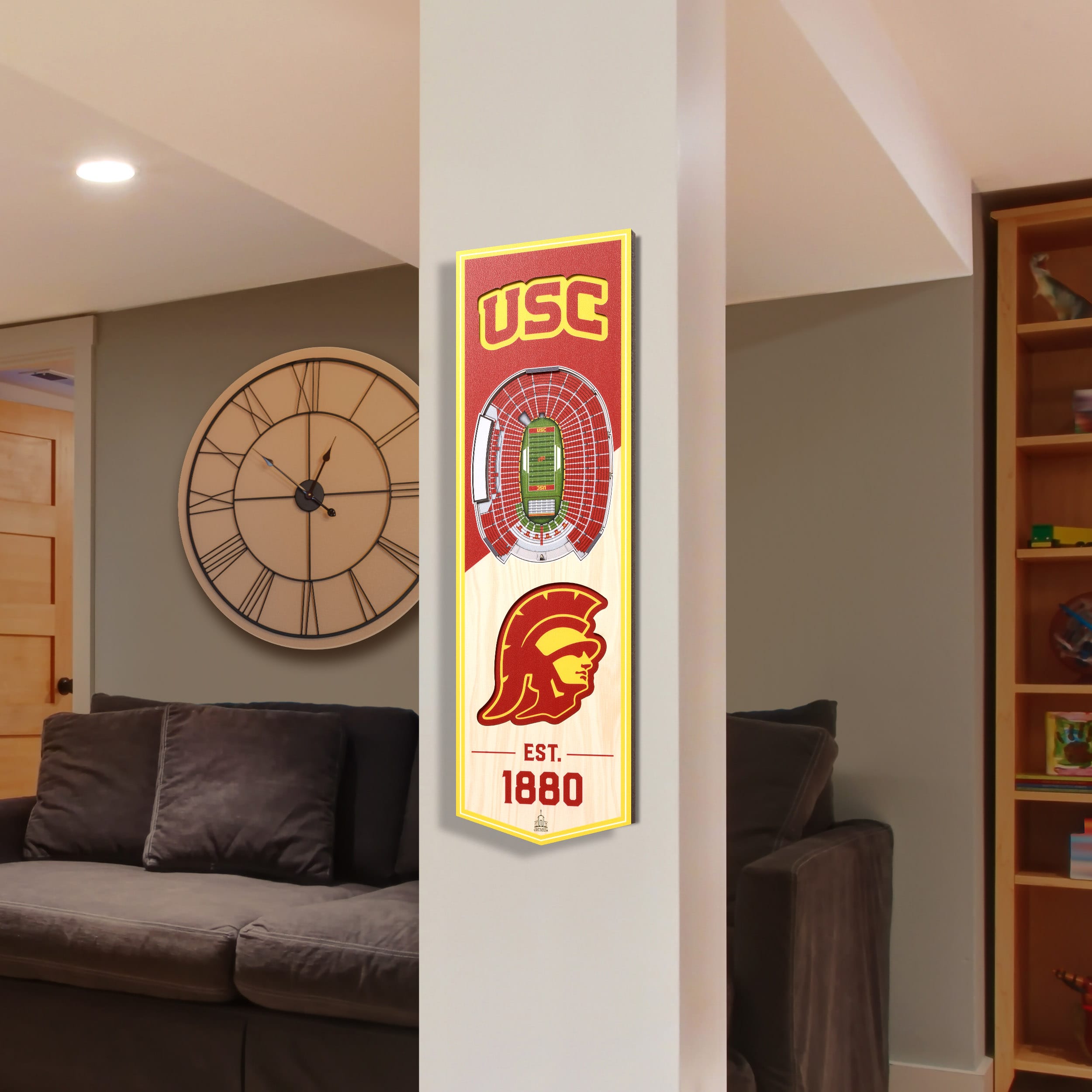 NCAA 6&#x22; x 19&#x22; StadiumView 3D Banner