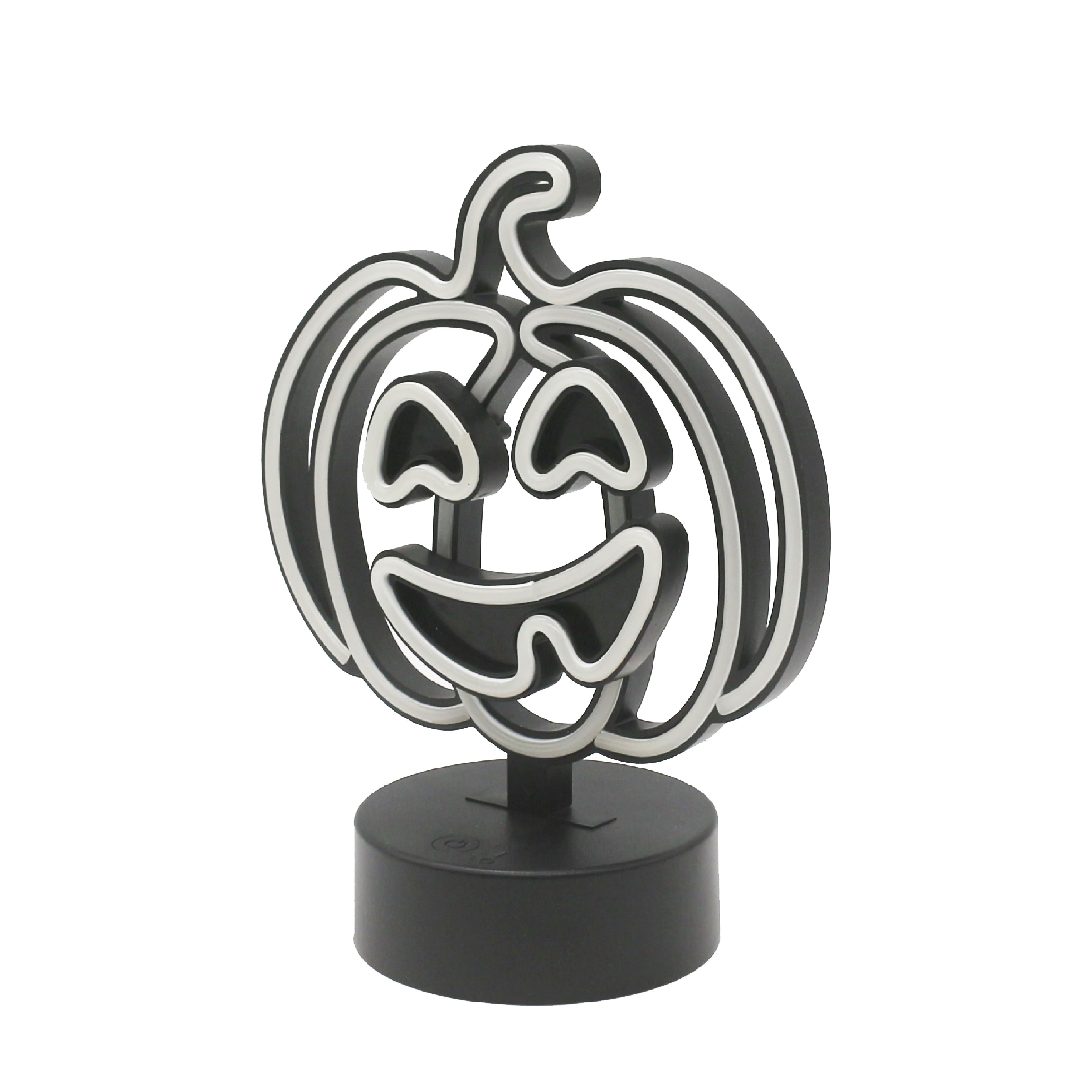 8.5&#x22; Neon Jack-o&#x27;-lantern Light by Ashland&#xAE;