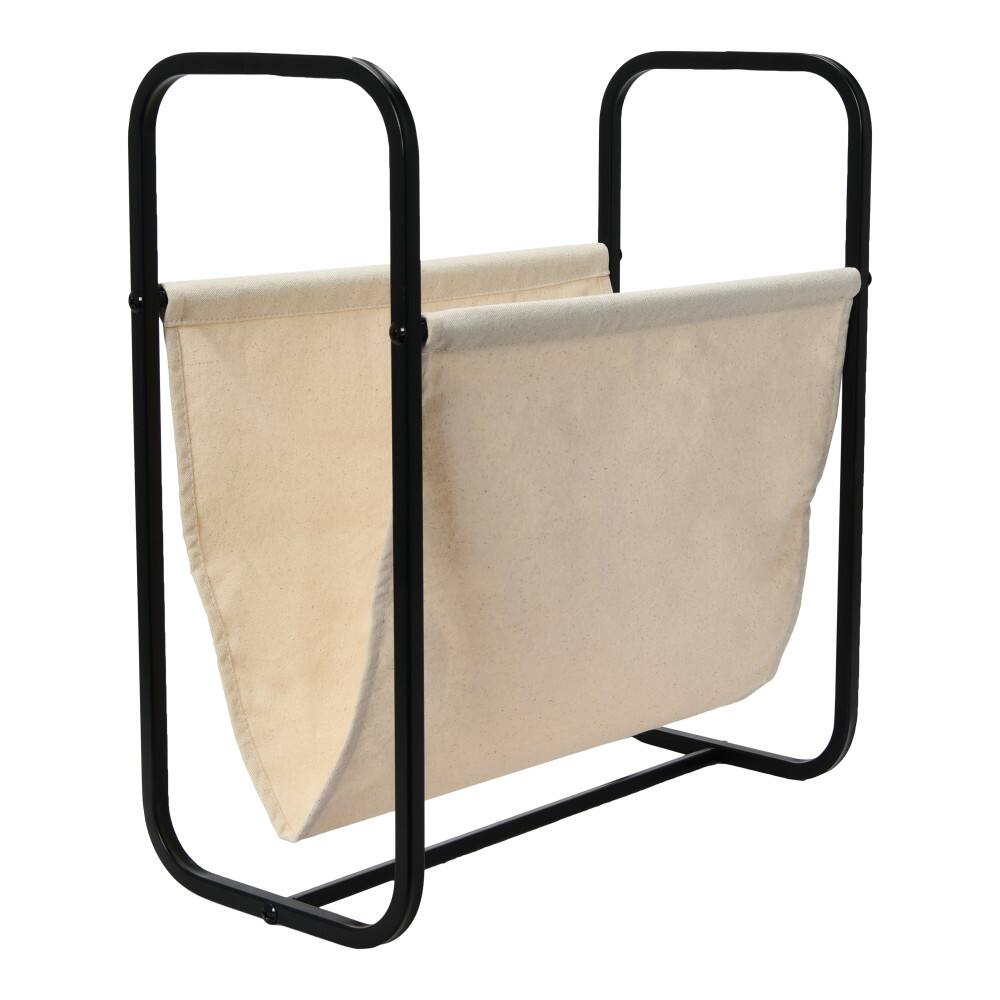 Household Essentials 20" Canvas & Metal Magazine Rack