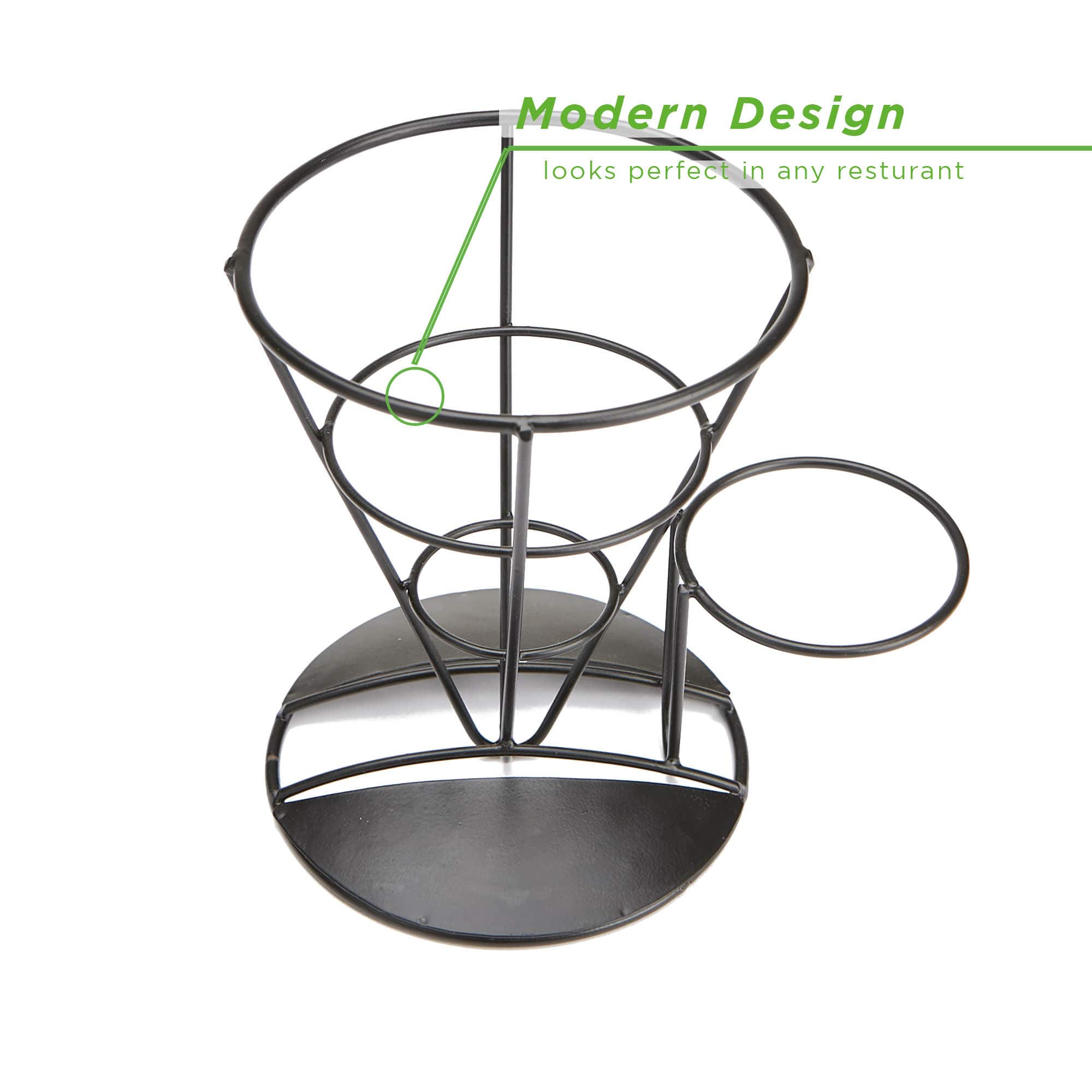Mind Reader Black French Fries Stand and Dip Holder, 3ct.
