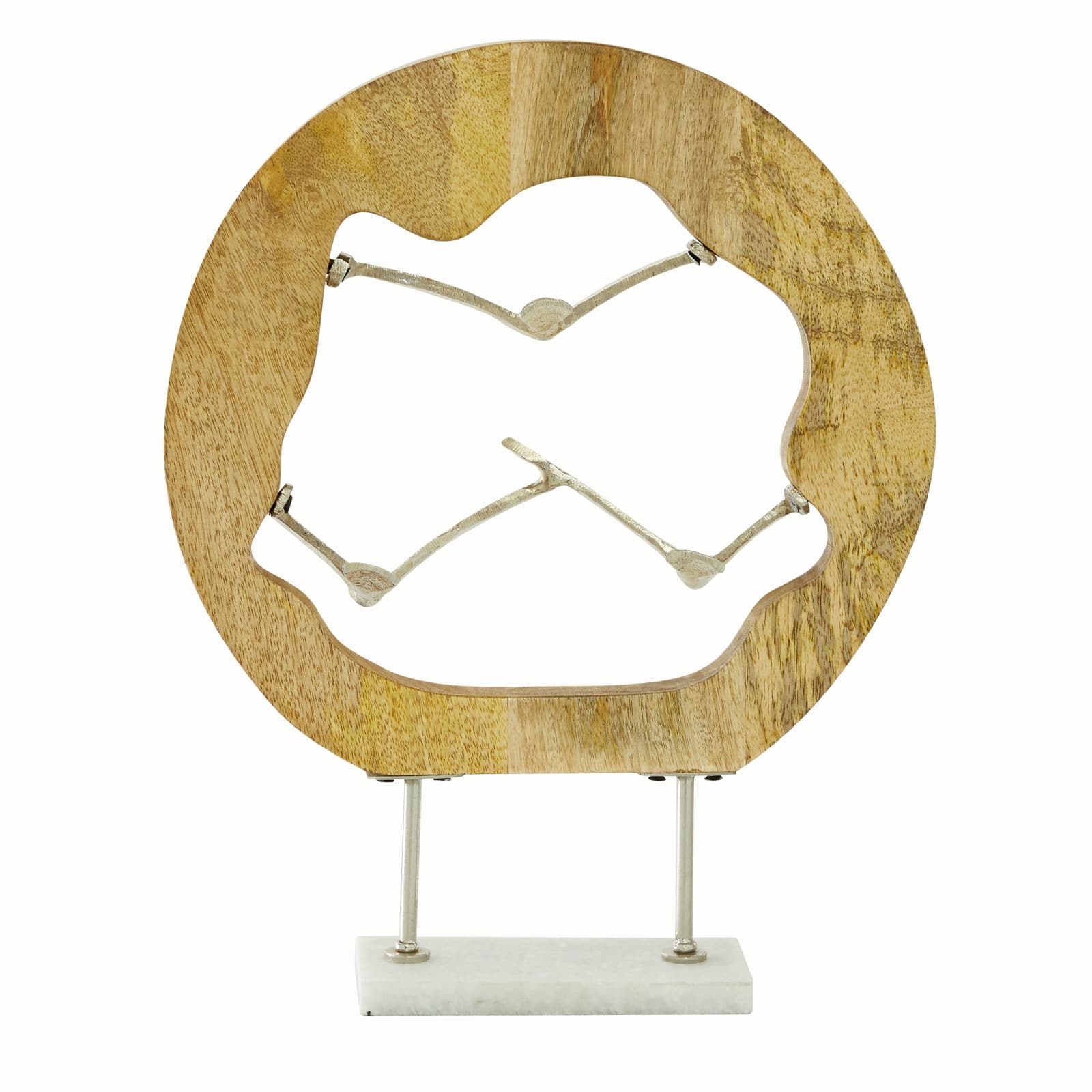 Brown Aluminum Sculpture, Abstract 15" x 12" x 3"