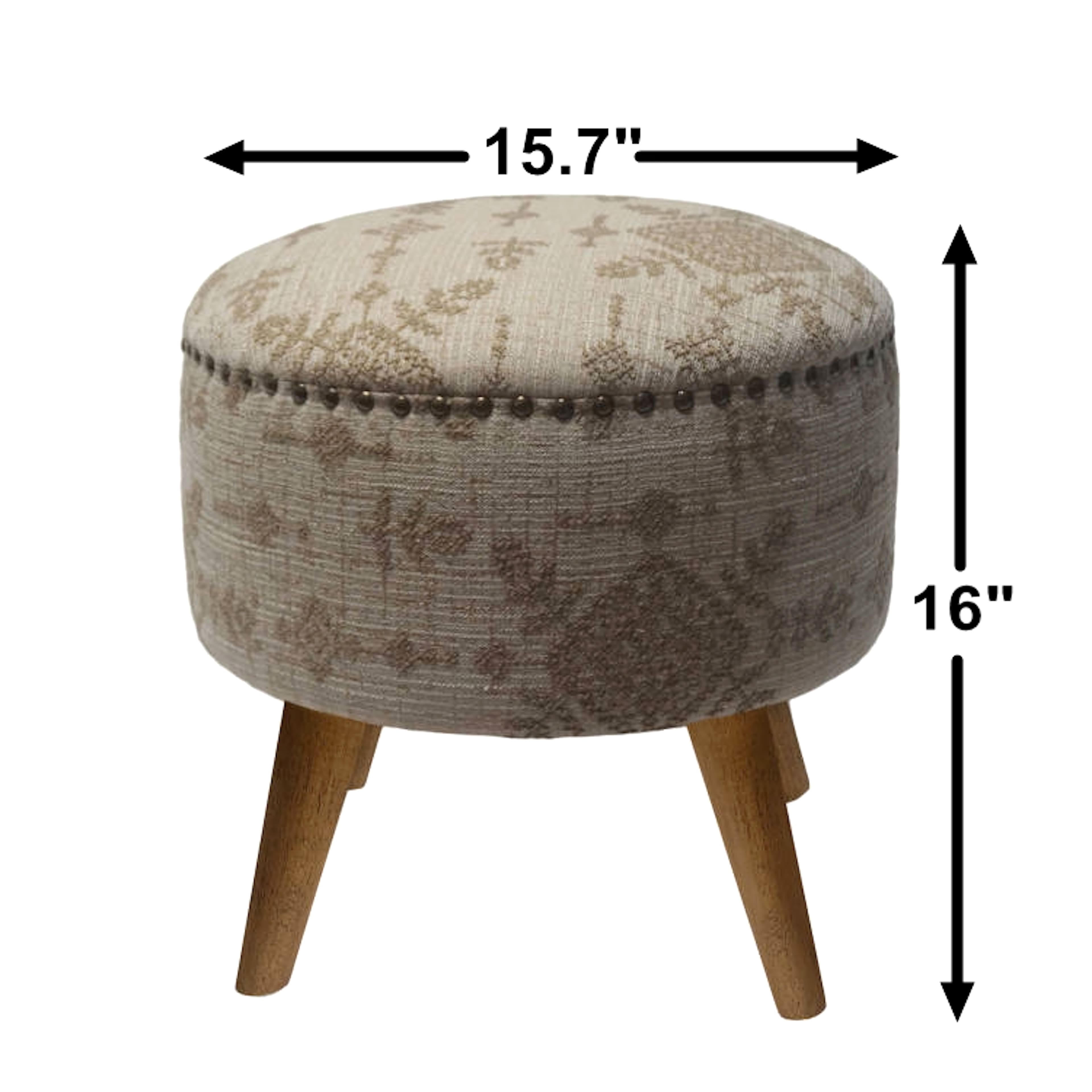 16&#x22; Wheat Nailhead Round Stool by Ashland&#xAE;