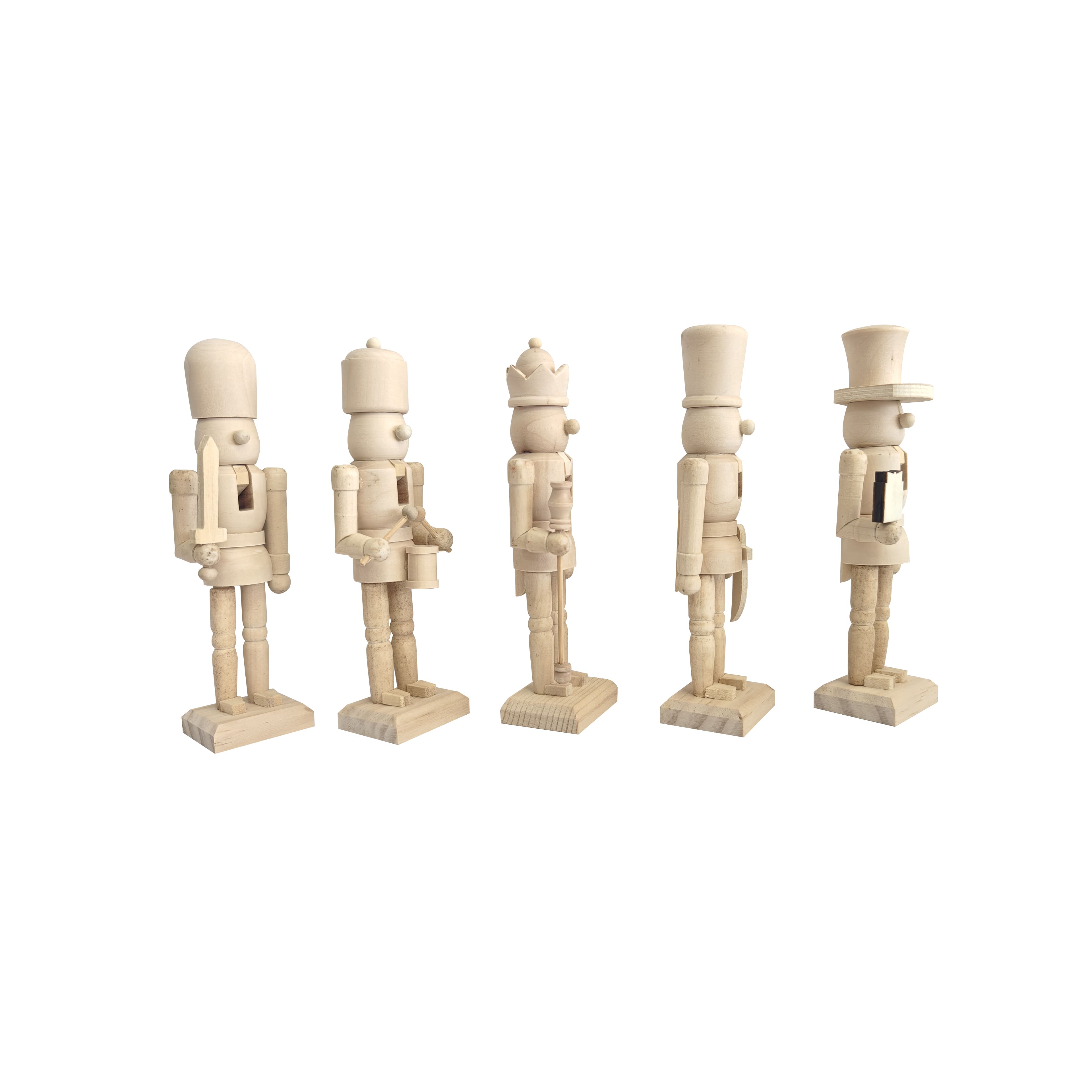 6&#x22; DIY Pinewood Nutcracker Set by Make Market&#xAE;