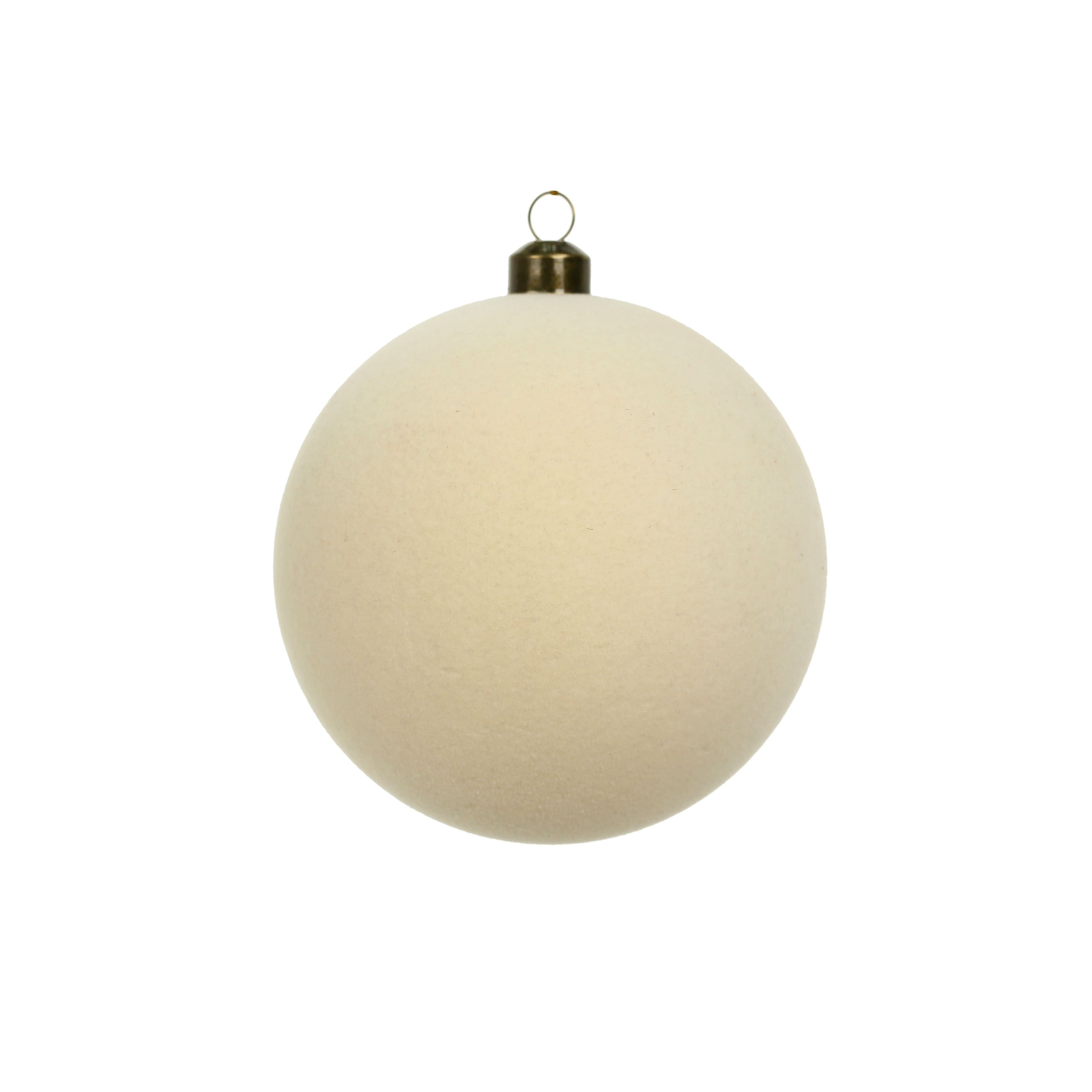 4 Pack 3.8&#x22; Flocked Shatterproof Ball Ornaments by Ashland&#xAE;