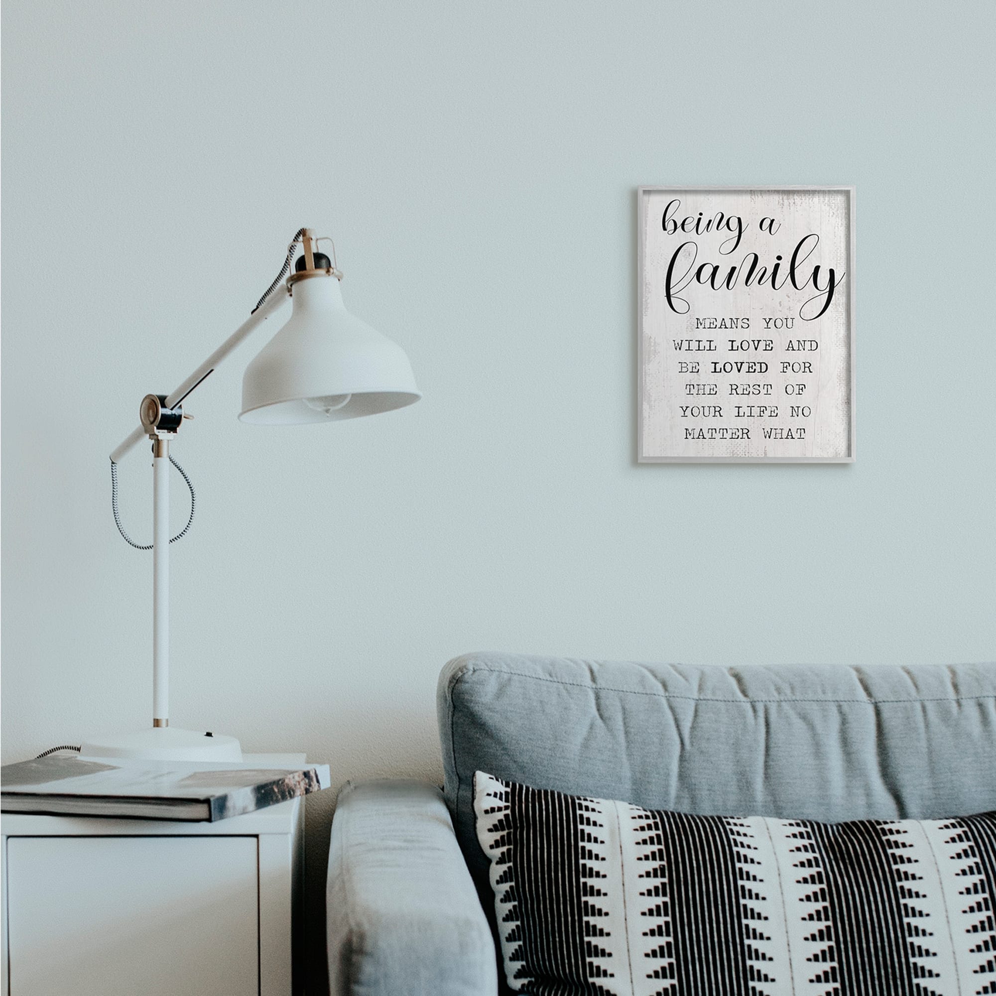 Stupell Industries Family is Being Loved Wall Art in Gray Frame