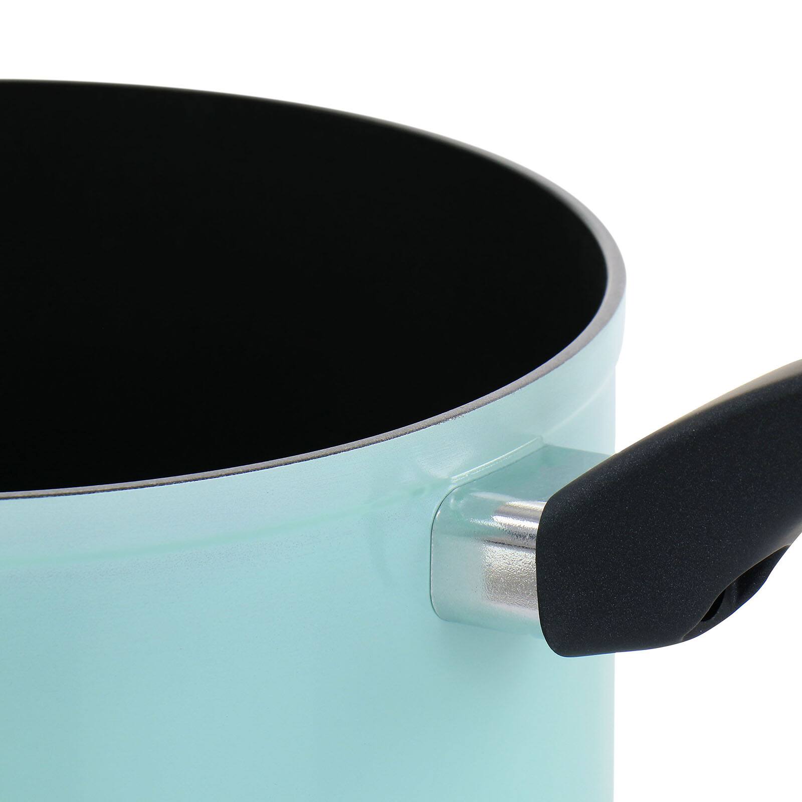 Martha Stewart Everyday Turquoise 3qt. Aluminum Saucepan with Lid