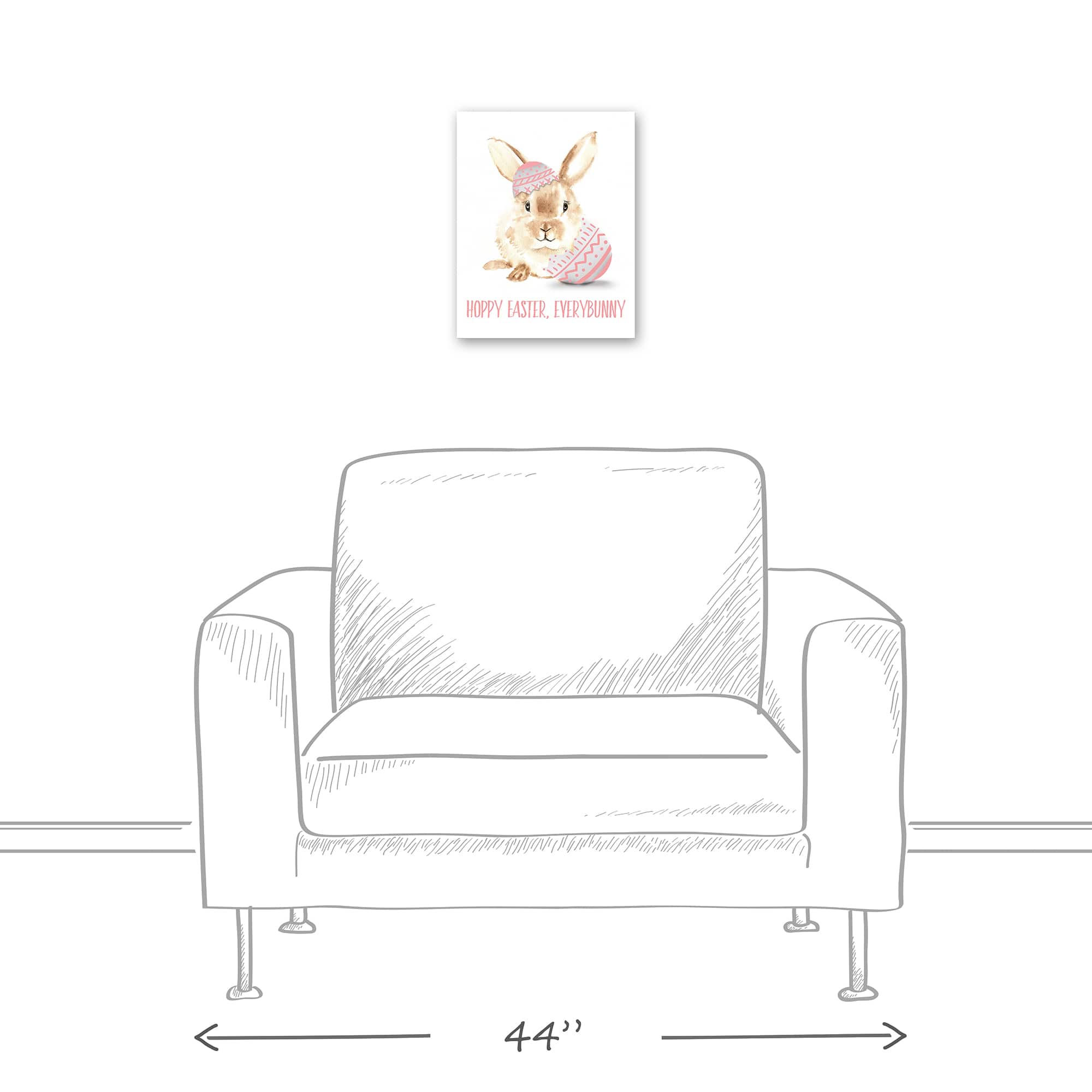 Pink Every Bunny 11&#x22; x 14&#x22; Canvas Wall Art