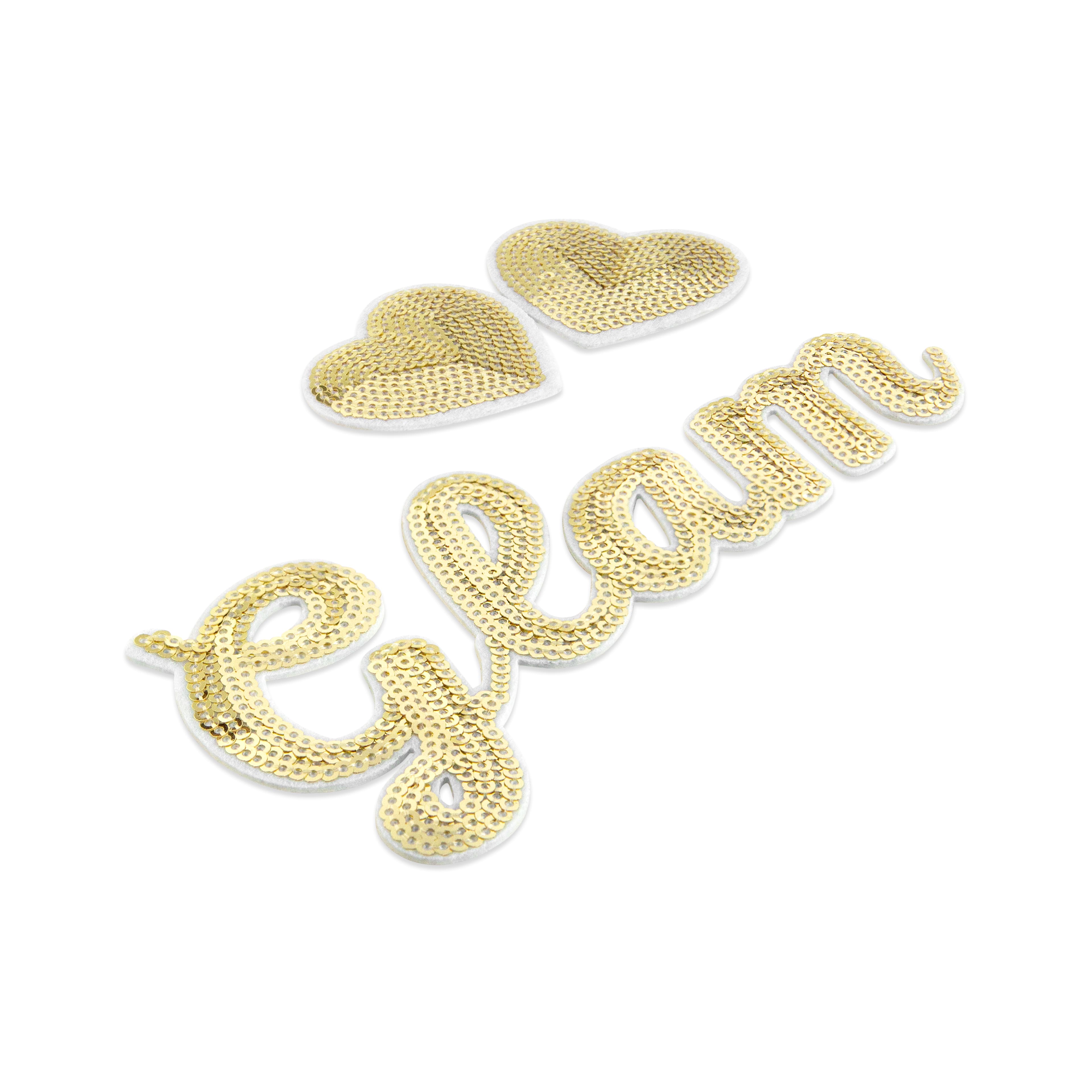 Craft Smith Gold Glam &#x26; Hearts Peel &#x26; Stick Patch Set