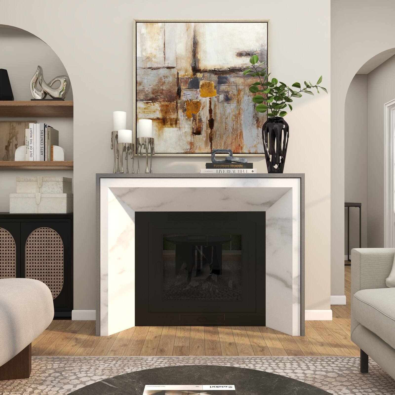 15" Black Aluminum Drip Vase with Melting Designed Body