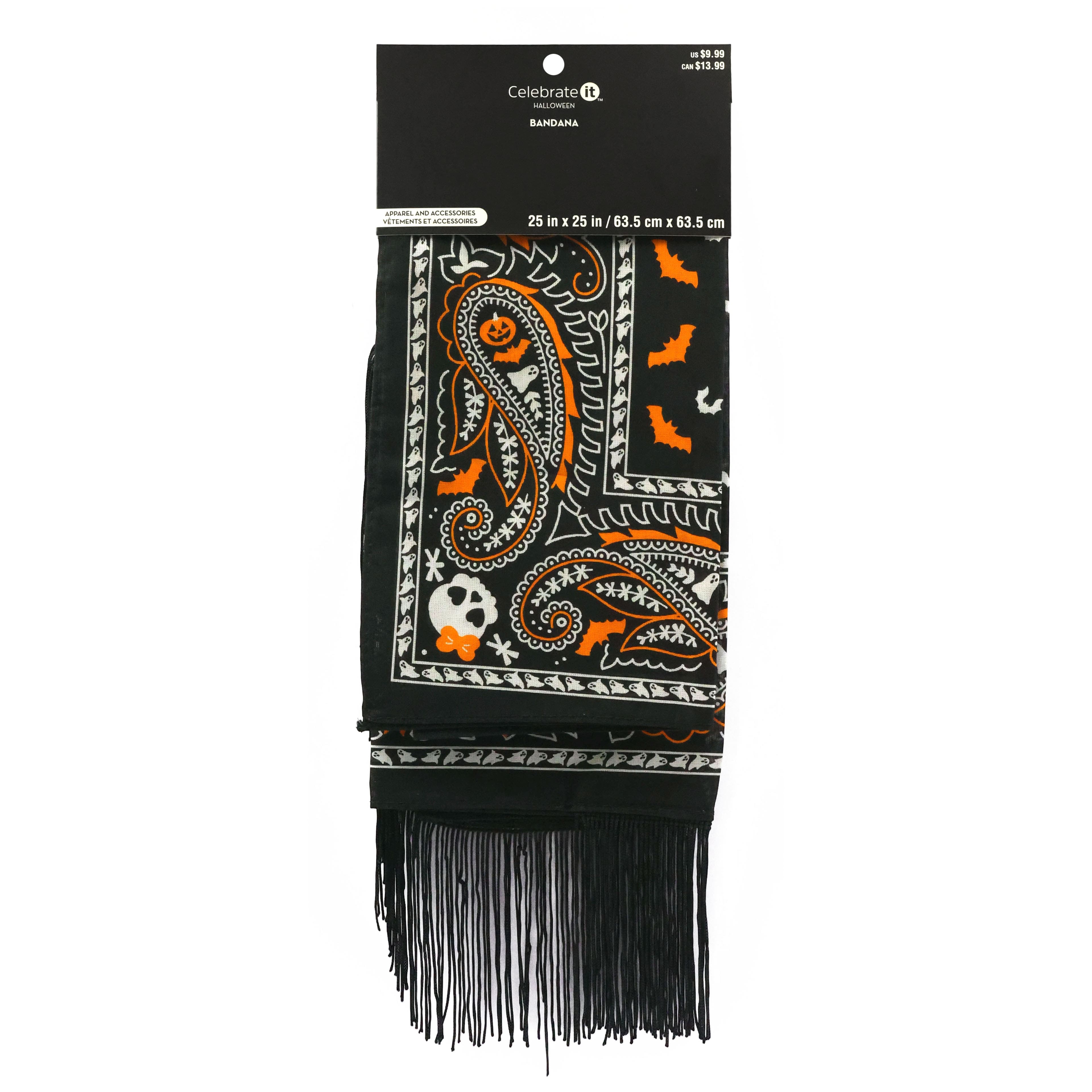 25&#x22; Black Cat &#x26; Bat Bandana by Celebrate It&#x2122;