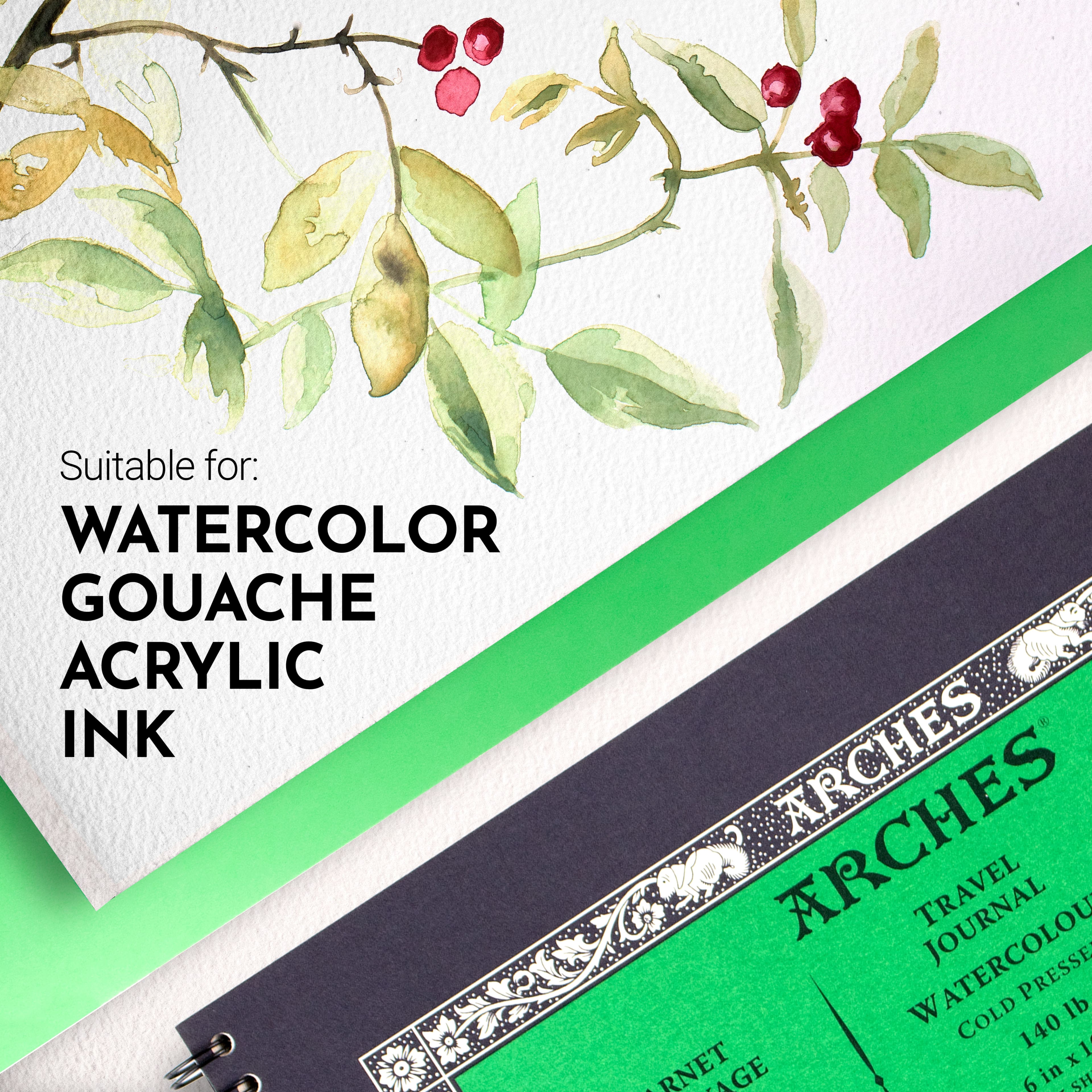 ARCHES® Aquarelle 10" x 6" Cold Pressed Watercolor Travel Journal