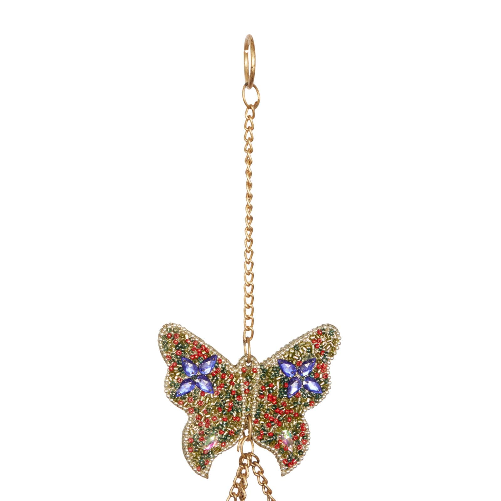 Gold Butterflies Metal Eclectic Windchime