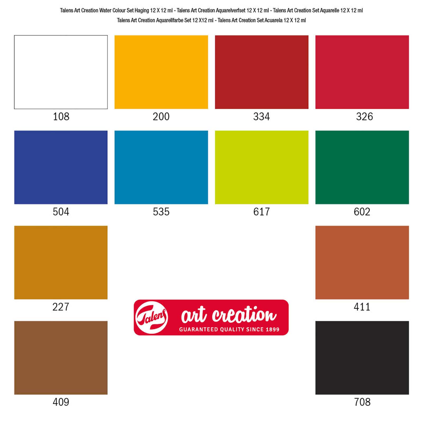 Talens Art Creation 12 Color Watercolor Set