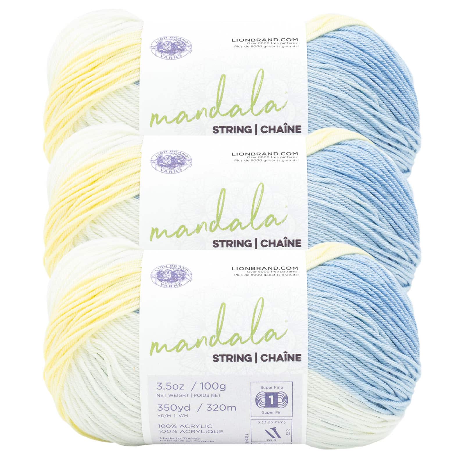 3 ct Lion Brand Stitch Soak Scrub Yarn in Blue Indigo | 1.4 | Michaels