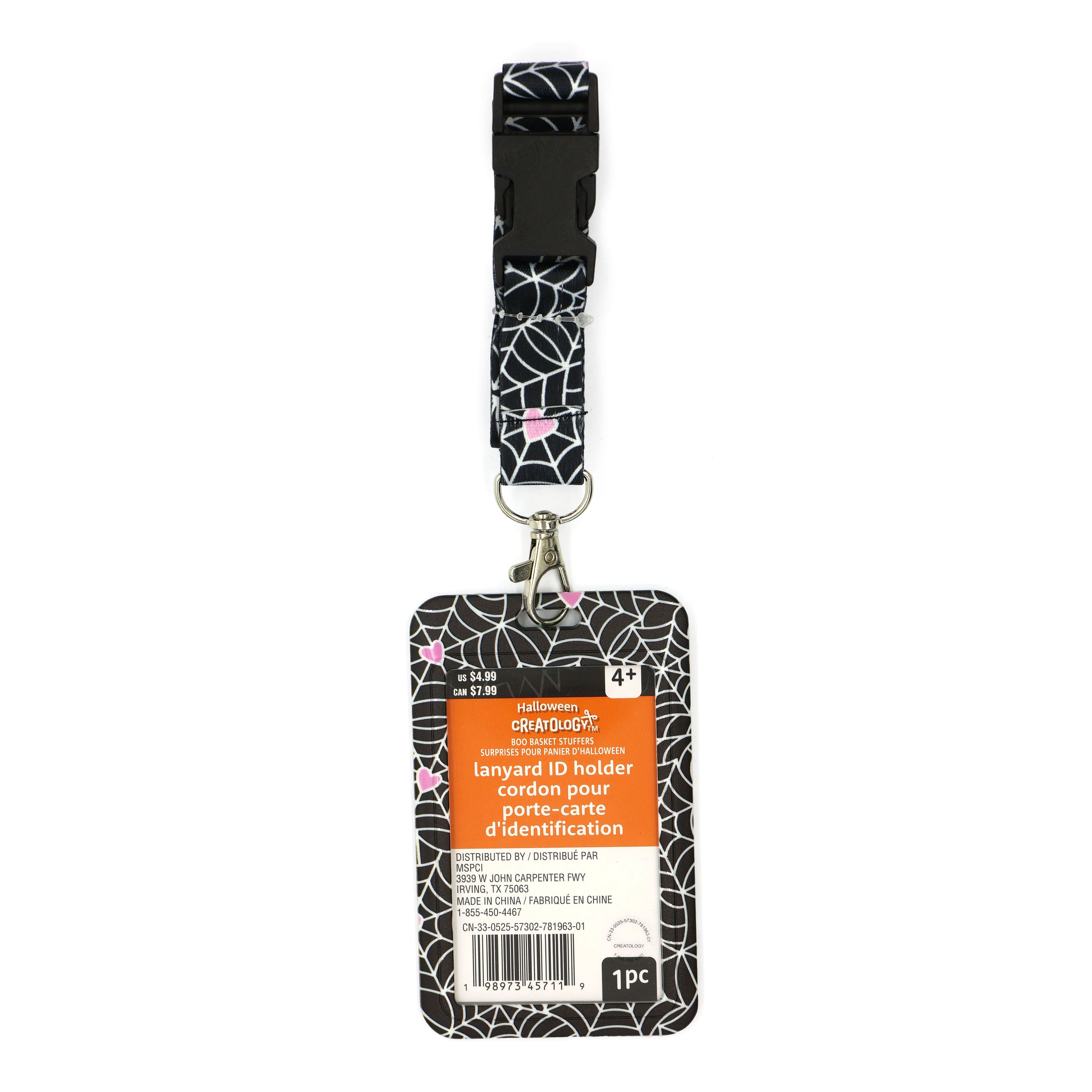Black Spider Web Lanyard ID Holder by Creatology&#x2122;