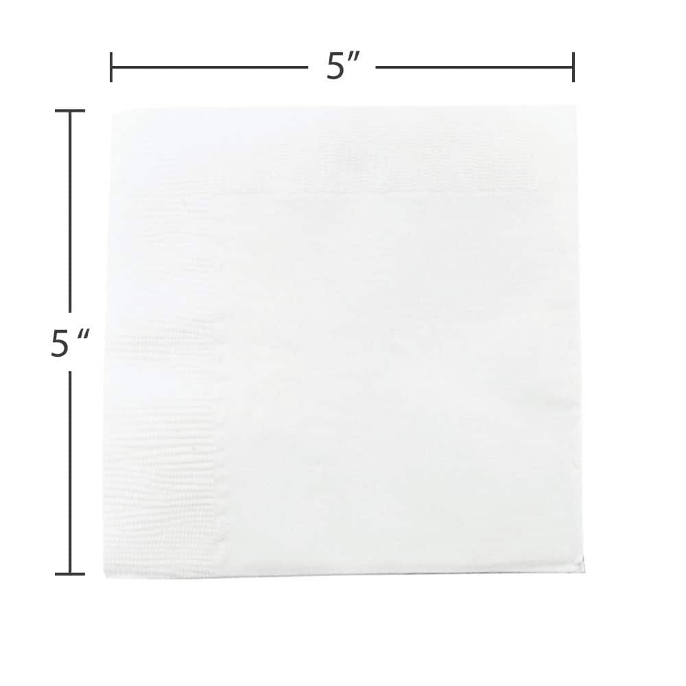 JAM Paper White Small Beverage Napkins, 600ct.