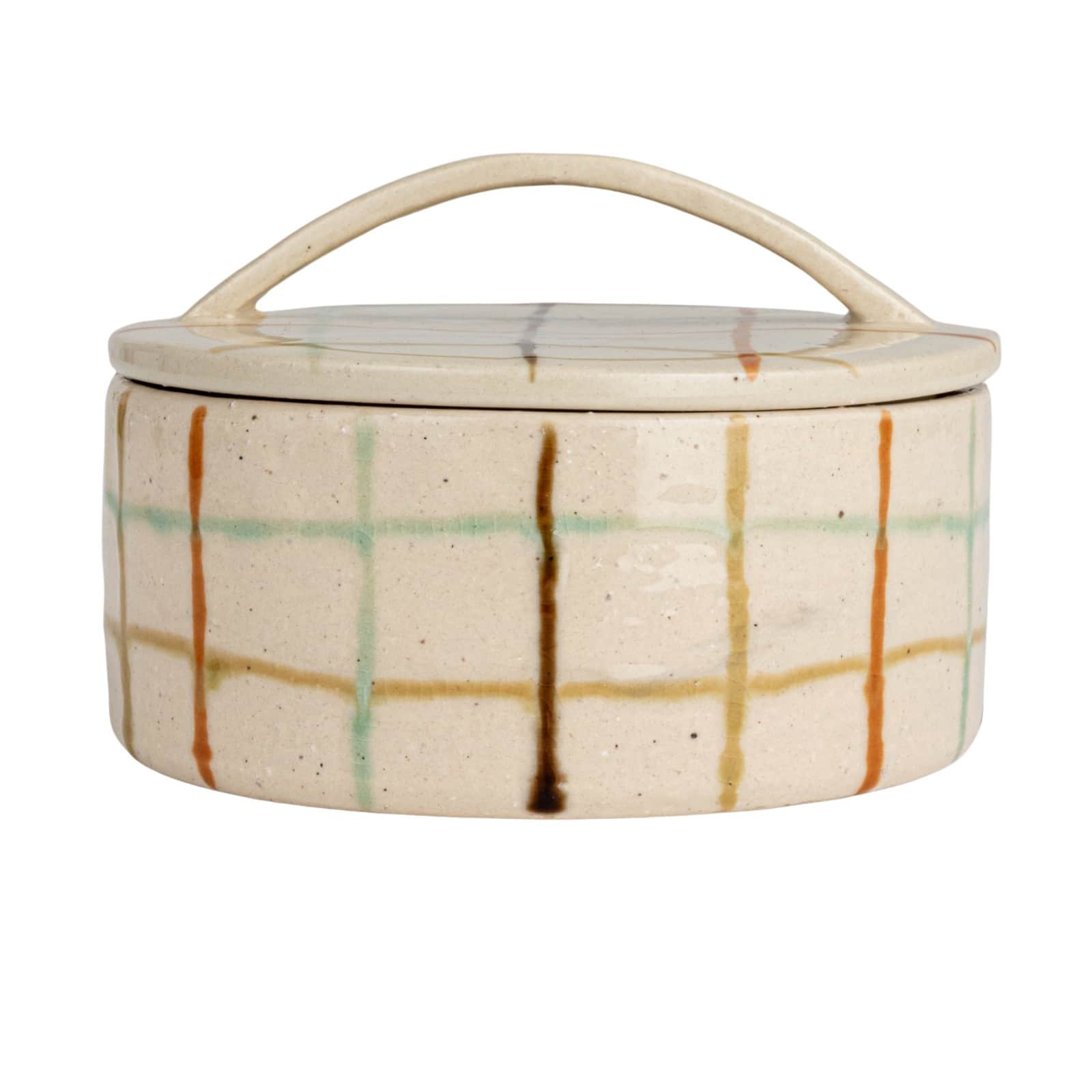 Hello Honey&#xAE; 5&#x22; Multicolor Mosaic Retreat Stoneware Dish with Lid