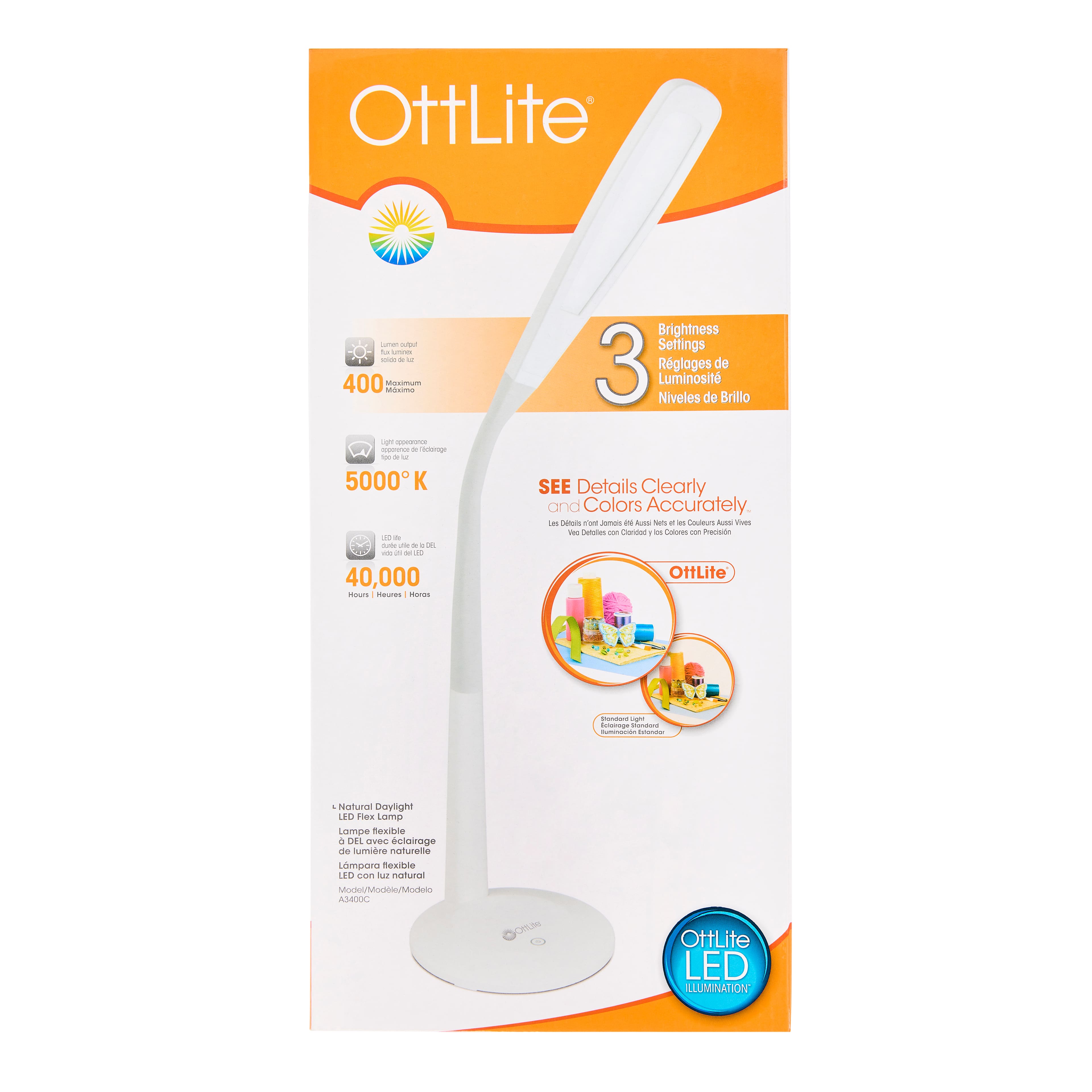 OttLite® Natural Daylight LED Flex Lamp