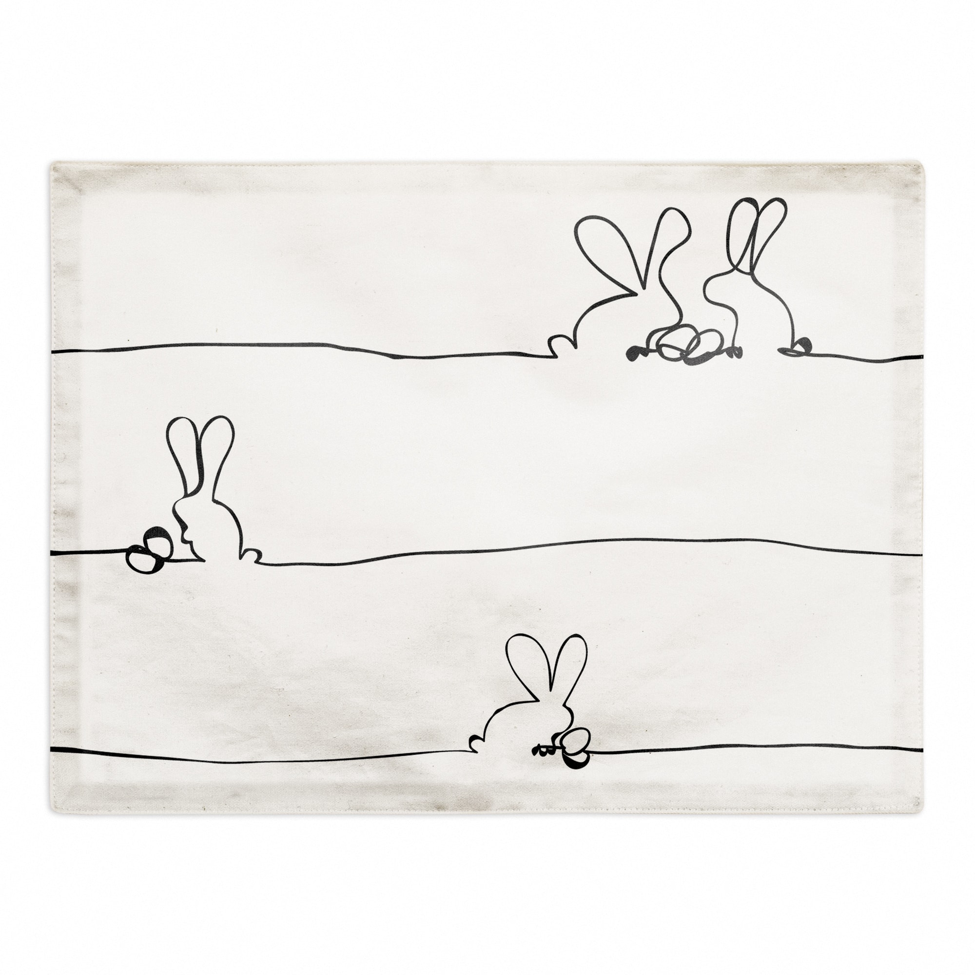 Easter Bunnies Contour 2 18&#x22; x 14&#x22; Poly Twill Placemat