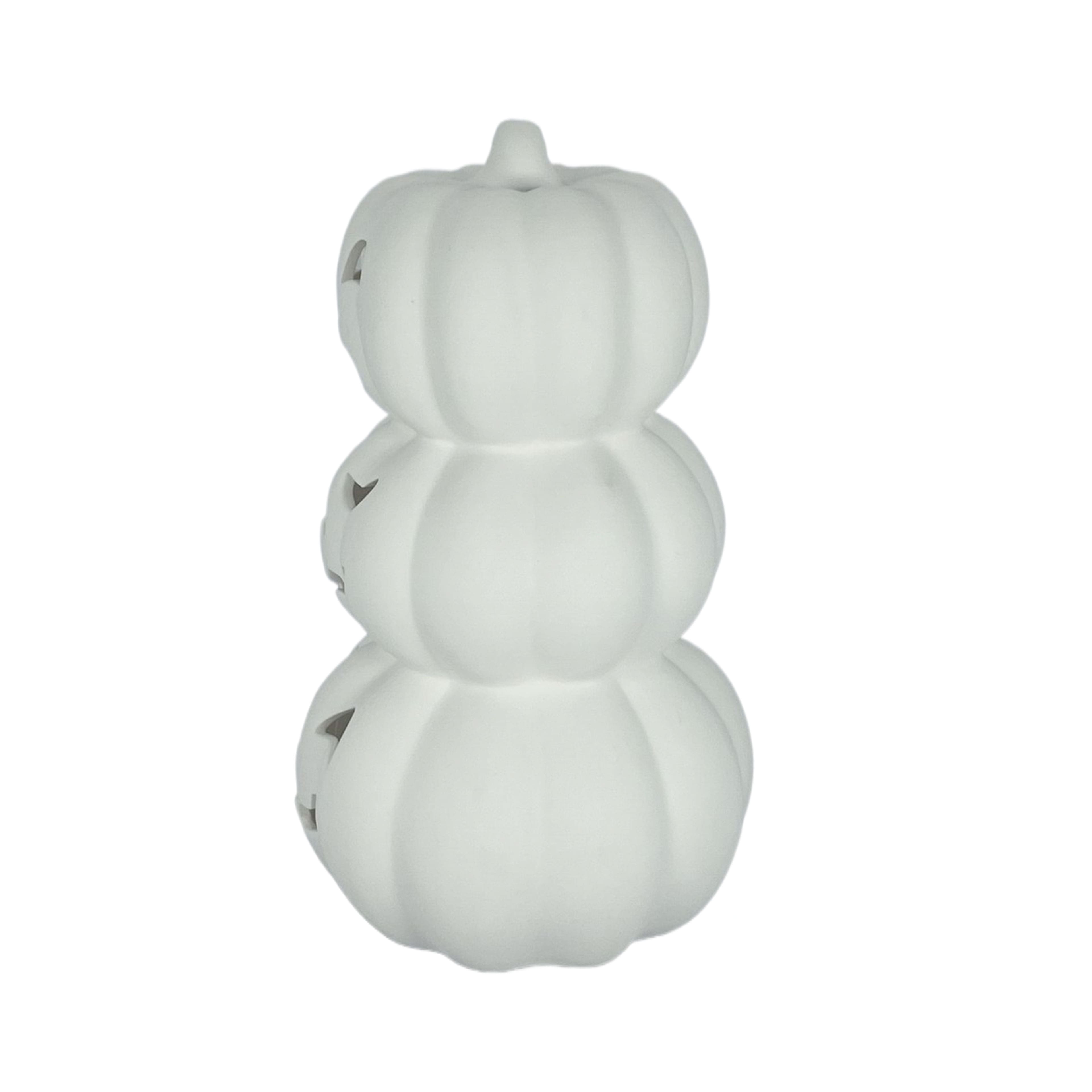 7.75" DIY Ceramic LED Stacked Jack-o'-Lanterns Décor by Make Market®