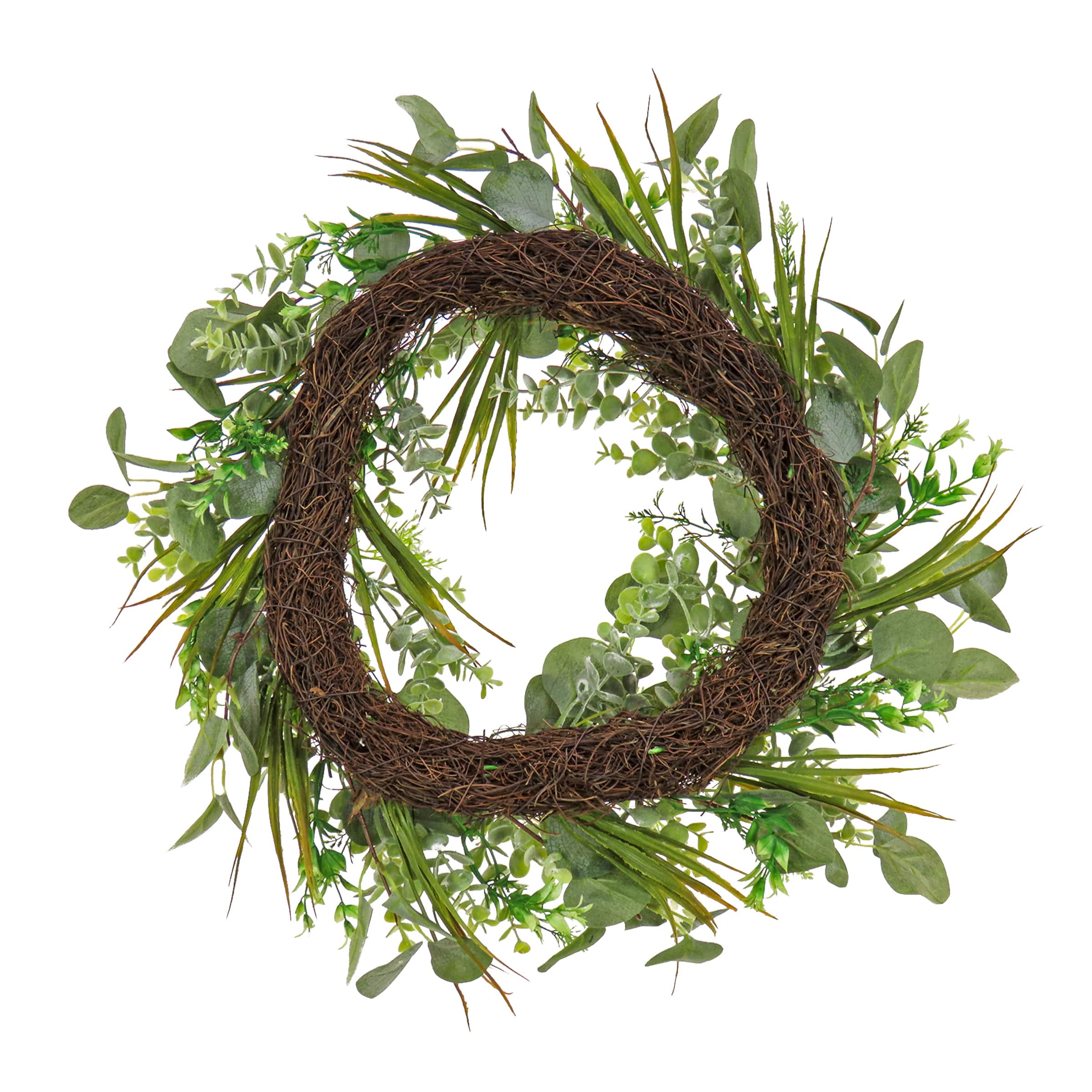 22" Eucalyptus & Grass Wreath