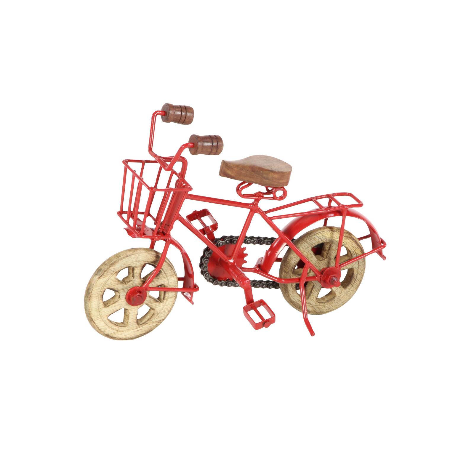 10&#x22; Multi-Colored Metal Vintage Bicycle Sculpture, 3ct.