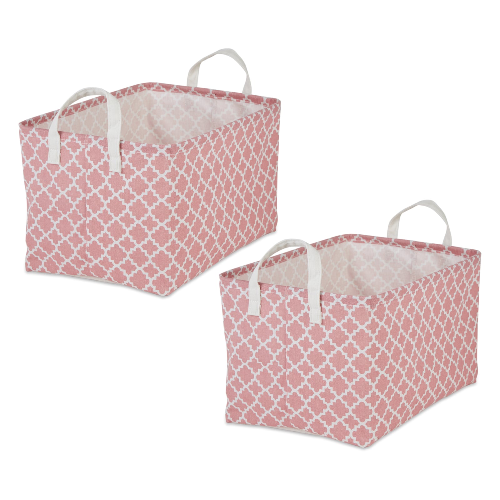 DII&#xAE; Extra Large Lattice PE-Coated Cotton Polyester Laundry Bin, 2ct.