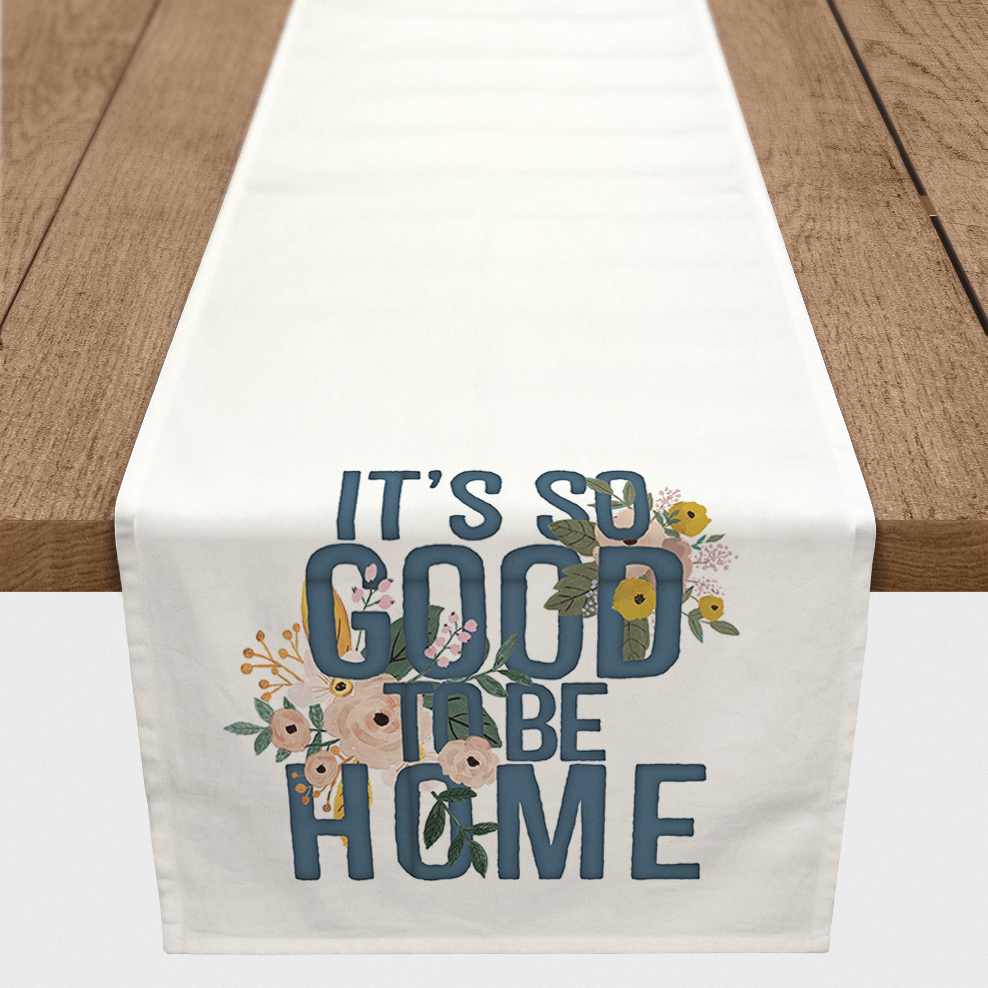 90" It's Good to Be Home Cotton Twill Runner