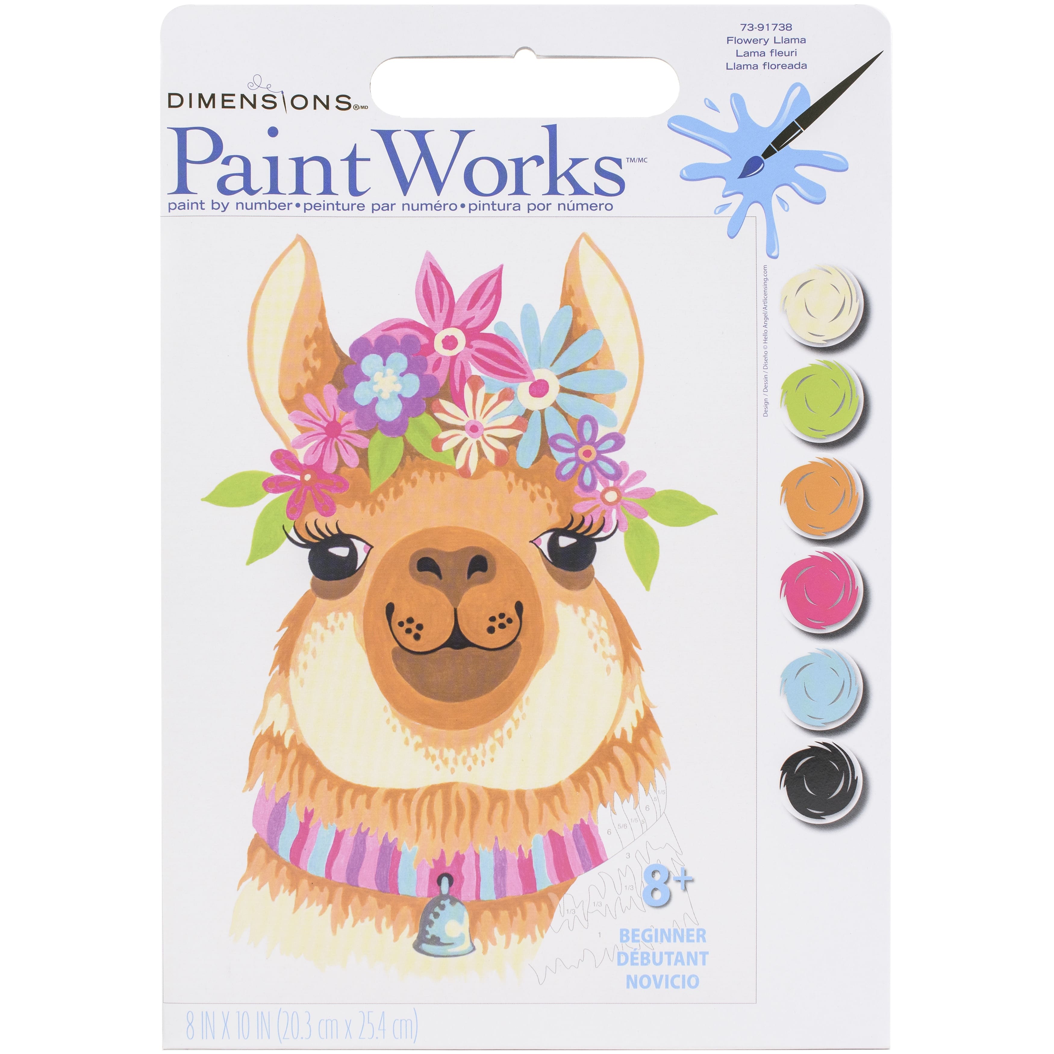 Dimensions&#xAE; PaintWorks&#x2122; Flowery Llama Paint-by-Number Kit