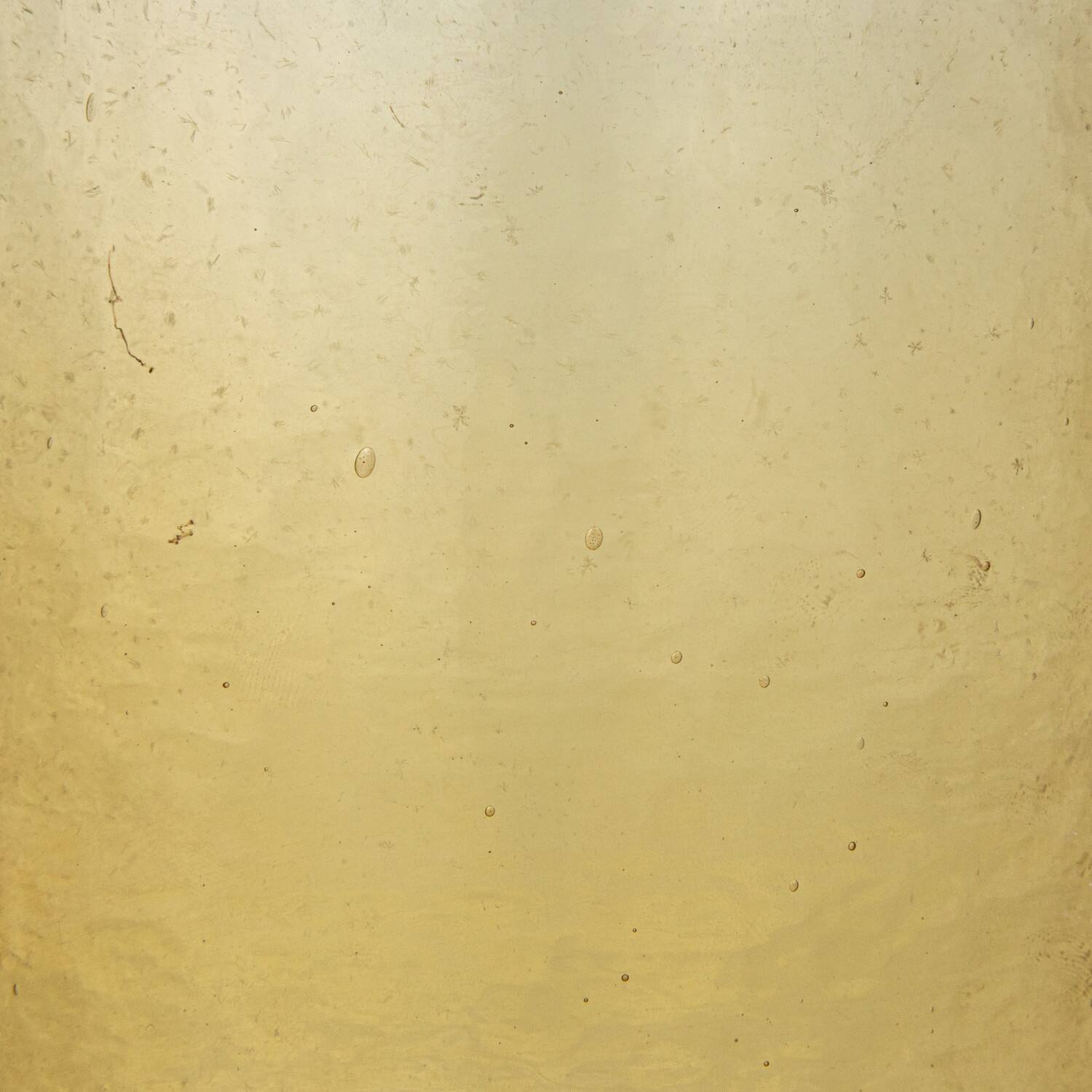 Hello Honey&#xAE; Yellow &#x26; Whitewash Hammered Glass Jar with Mango Wood Lid
