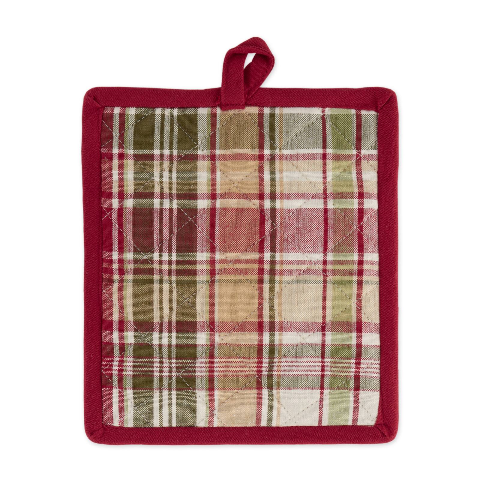 DII Give Thanks Plaid Oven Mitt & Potholder Set - Thumbnail 4