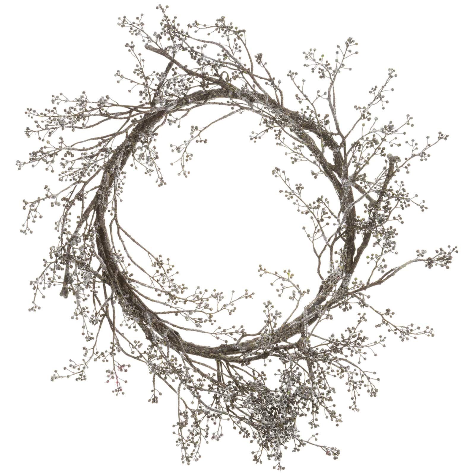 26&#x22; Unlit Glittered Berry Wreath