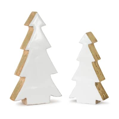 White Wooden Tree Set, 7