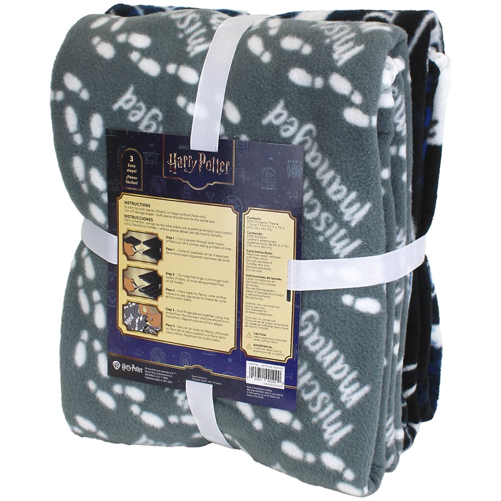 Harry Potter™ 57" x 70" Marauder's Map™ No Sew Fleece Throw Kit