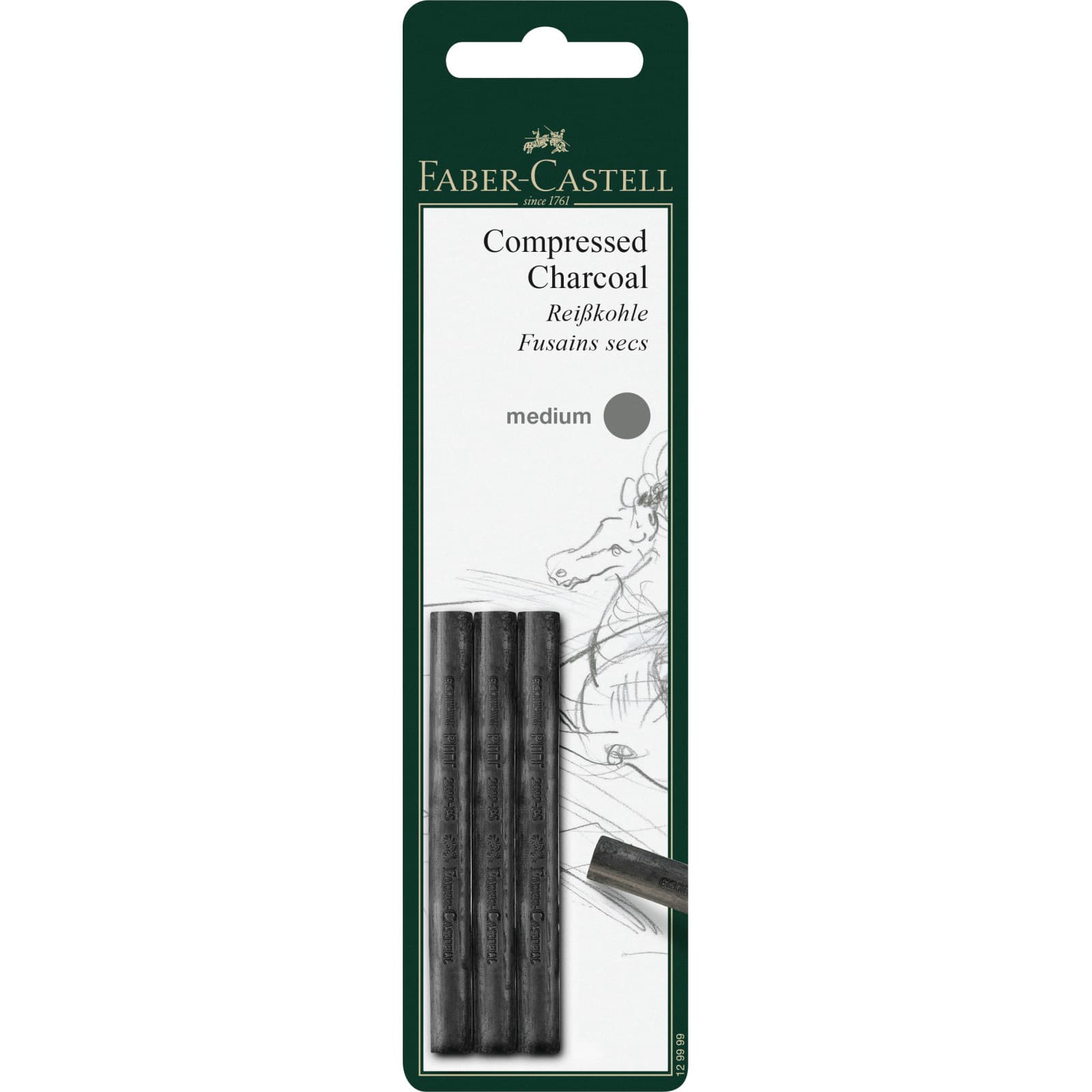 Faber-Castell® Pitt® 3-Piece Compressed Charcoal